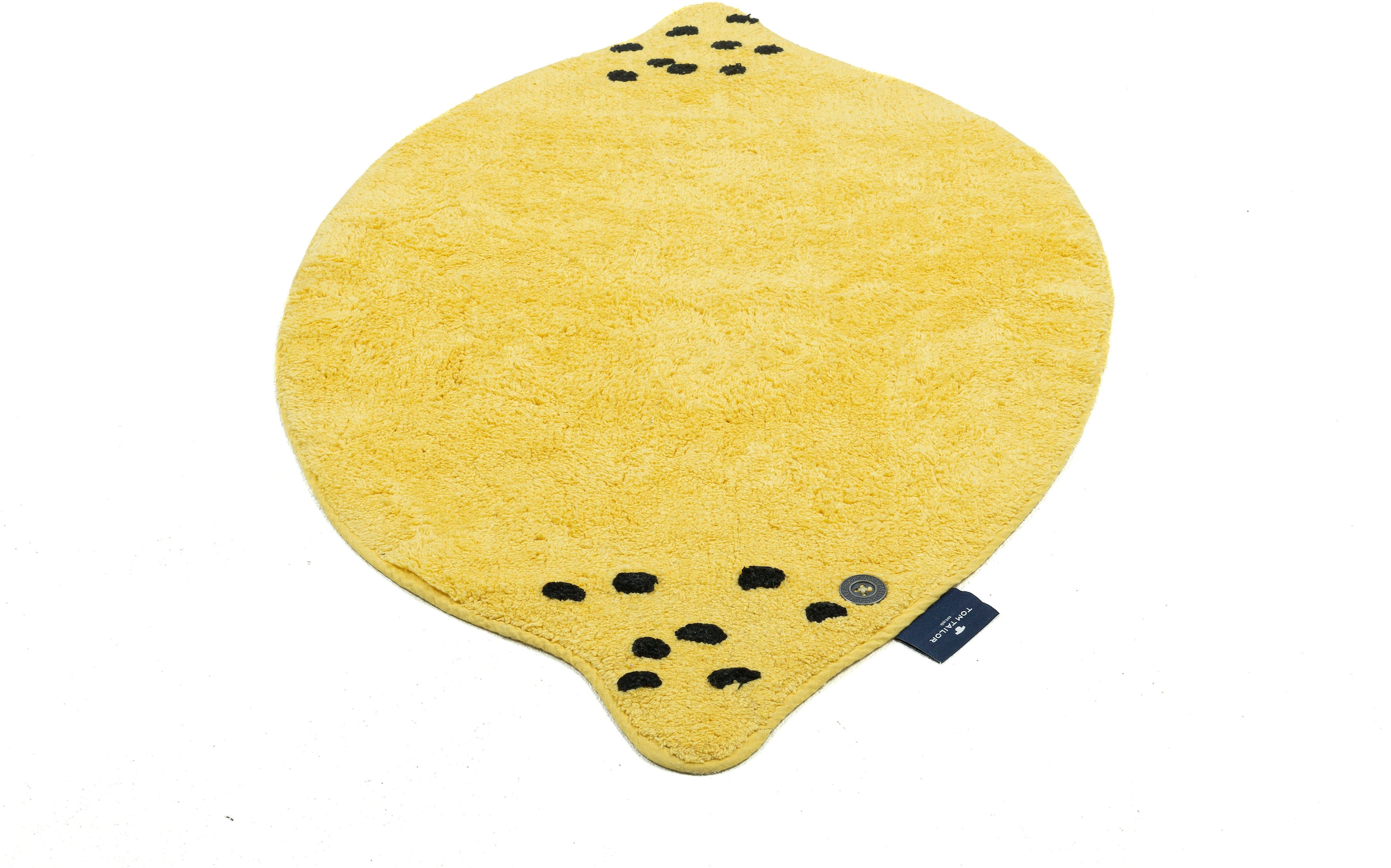 TOM TAILOR HOME Badematte »Bings Lemon«, fußbodenheizungsgeeignet, Badteppich, Motivform Zitrone, reine Baumwolle, Uni Farben, waschbar