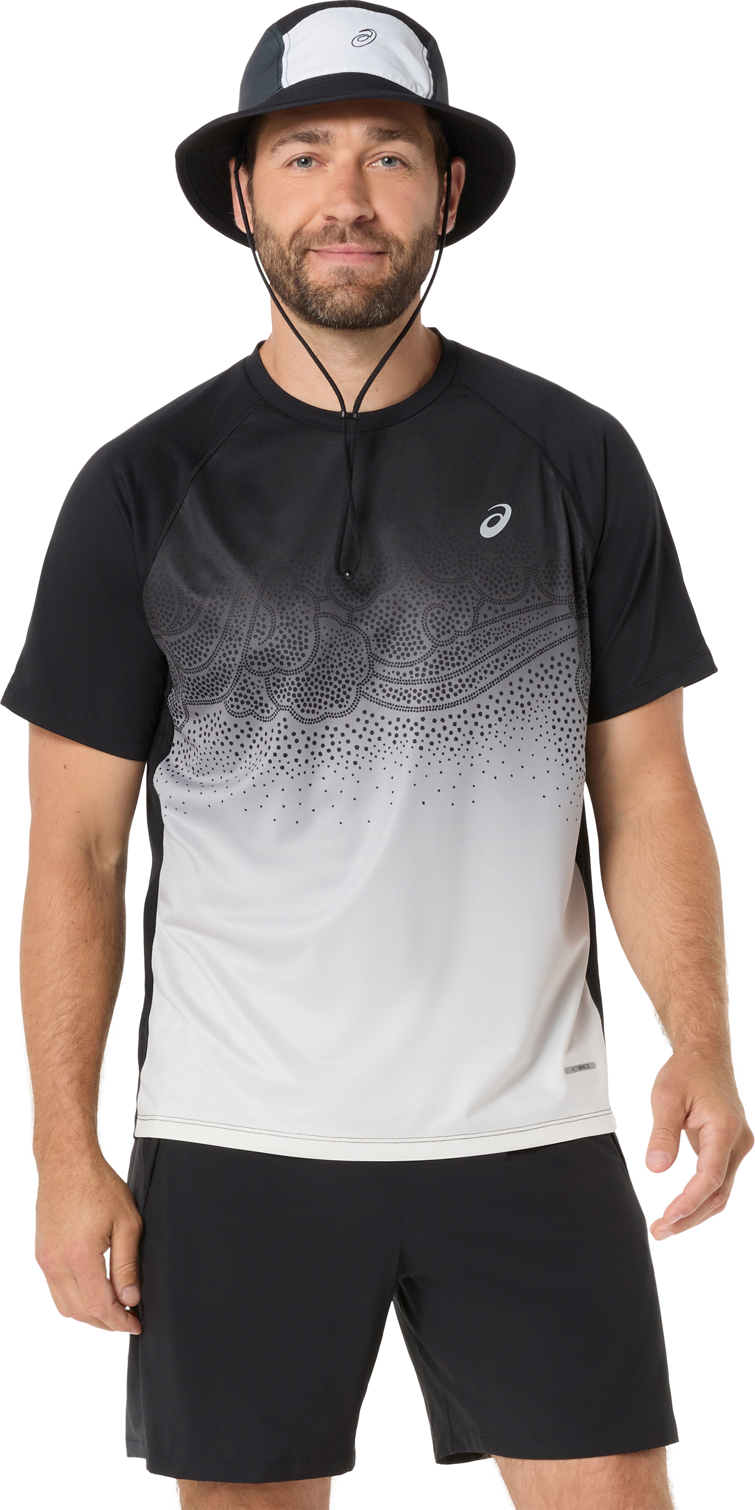 Asics Laufshirt »ROAD FADE SS TOP« Kurzarm, für Erwachsene, mit Grafik-Print, mit Mesh-Einsätzen