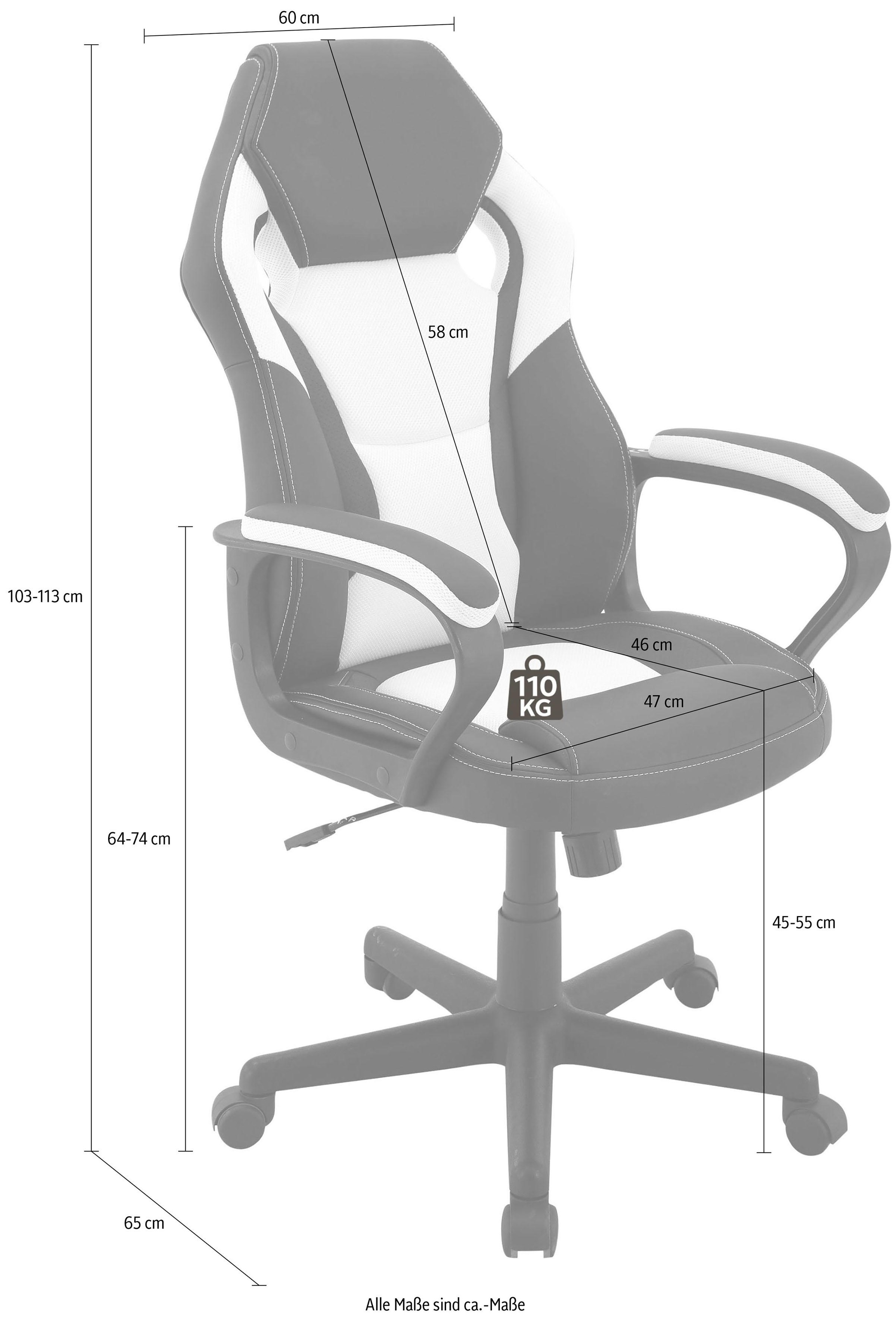 Homexperts Chefsessel kaufen Gamingtisch bequem Gamingchair »Manta«, passend Tron zum Kunstleder-Netzstoff