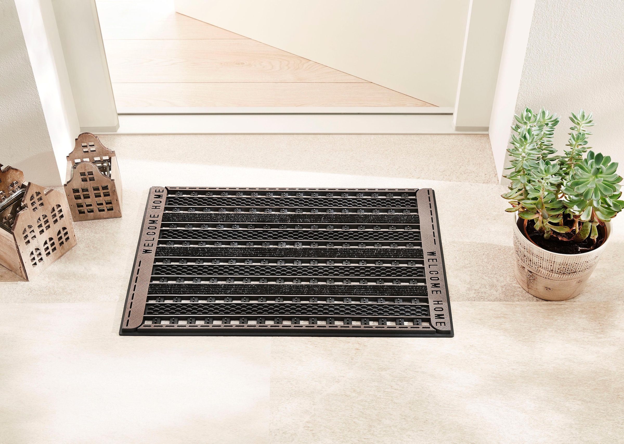 Home2Fashion Fußmatte »GC Clean Griddie«, rechteckig, Schmutzfangmatte, mit  Spruch, robust, In- und Outdoor geeignet online kaufen