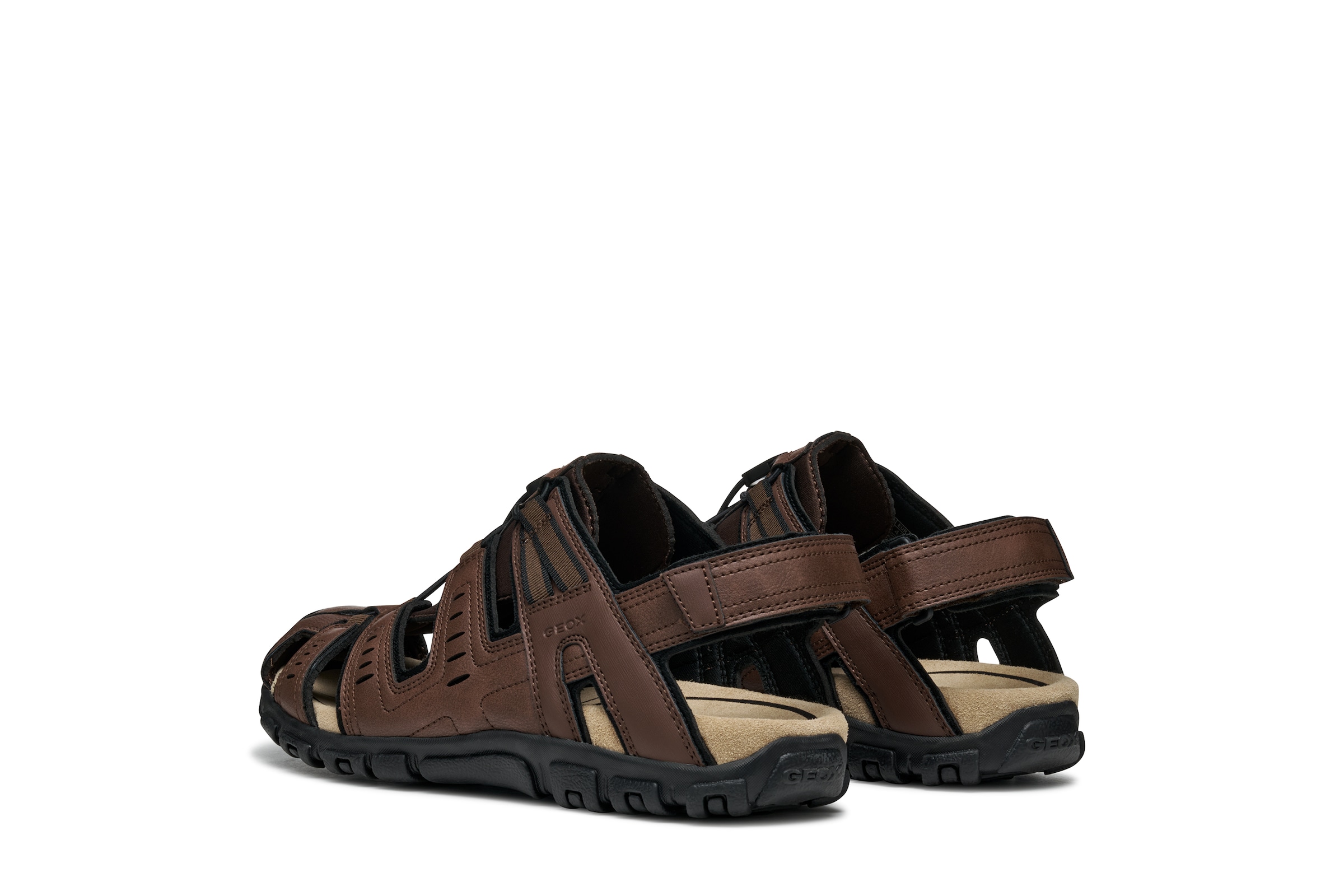 Geox Sandale »UOMO SANDAL STRADA C«  , Sommerschuh, Klettschuh, Outdoorsandale, mit Lederfußbett