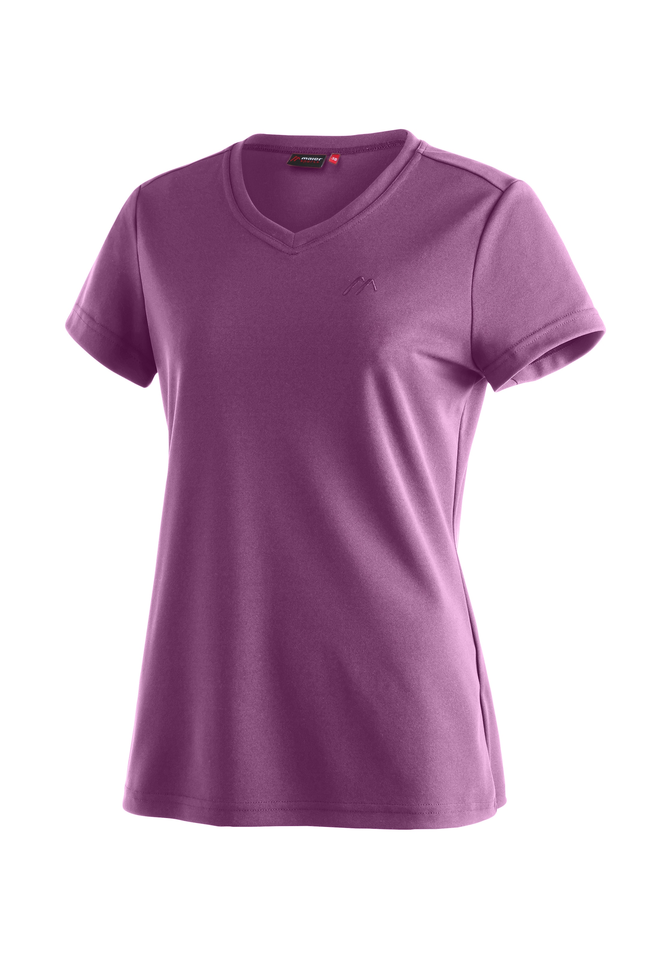 Maier Sports T-Shirt »Trudy« Damen Kurzarmshirt, leichtes Sommer Funktionsshirt, V-Ausschnitt