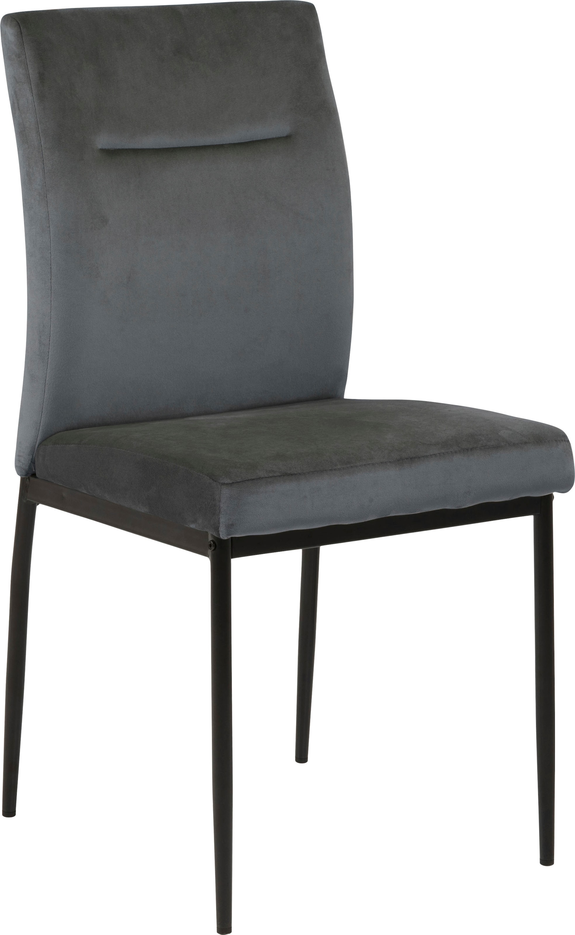 ACTONA GROUP Esszimmerstuhl »Doris«, (Set), 2 St., Polyester, mit lebendigem Stoff, schlanke, schwarze Metallbeine