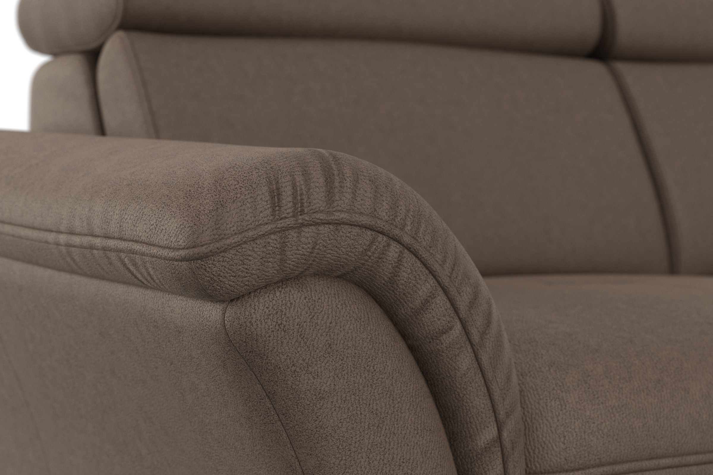 Home affaire Ecksofa »Lindgren L-Form« wahlweise mit Bett mit klappbaren Rollen, Kasten und Kopfverstellung