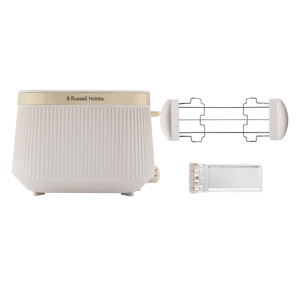 RUSSELL HOBBS Toaster »Brontë Stone 26761-56« 980 W 2 extra breite Toastschlitze, 6 Bräunungsstufen, matt, Auftaufunktion