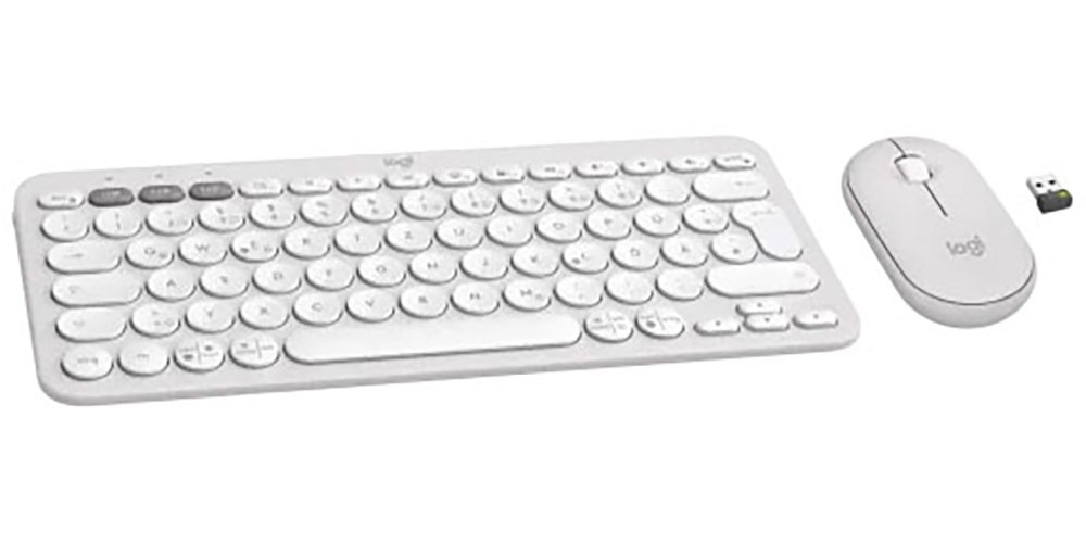Logitech Wireless-Tastatur »Pebble 2 Combo« (Angenehmes Tippen | Fn-Tasten | Lautstärkeregler | Profil-Speicher | Windows-Sperrtaste)