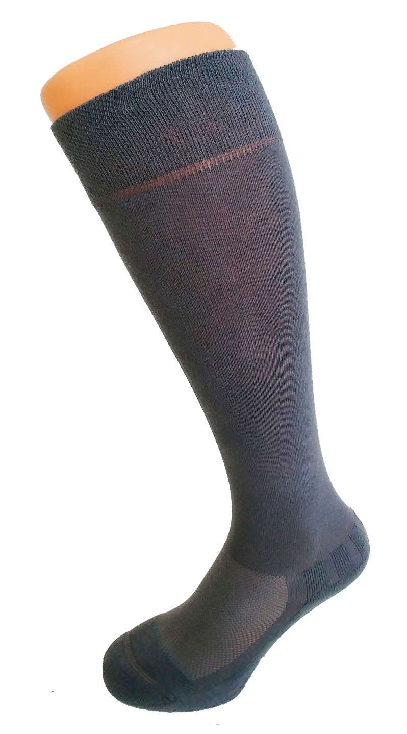 Fußgut Diabetikersocken »Venenfreund Kniestrümpfe mit Airchannel Fußbelüftung«, (2 Paar), verstärkte Fußpolsterung, weiter Bund, Druckentlastung, bequemer Bund