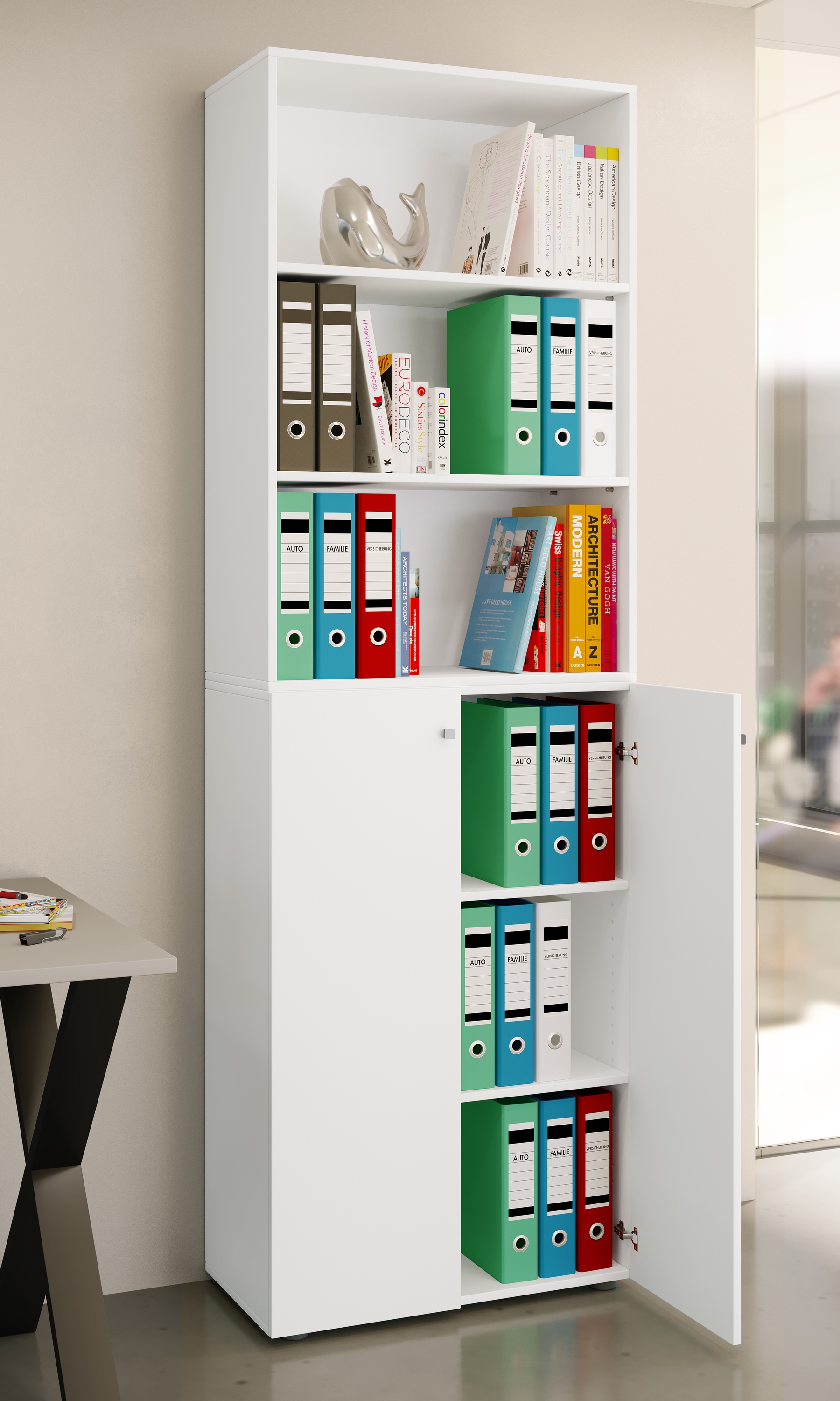 VCM Aktenschrank »Büroschrank Regal Ordner Aktenschrank Lona 6fach« 1 Stk. tlg.