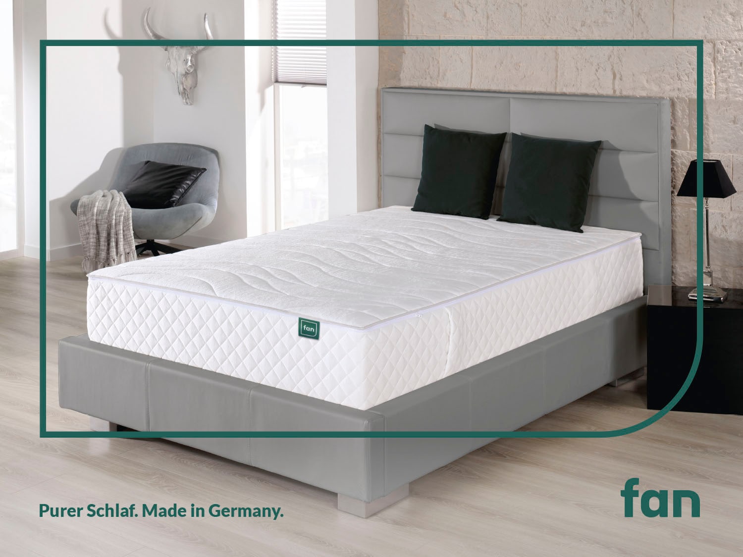fan Taschenfederkernmatratze »fan Boxspringmatratze m. Thermogelauflage«, 33 cm hoch, (1 St., 1-tlg.), mit integriertem Gel-Topper