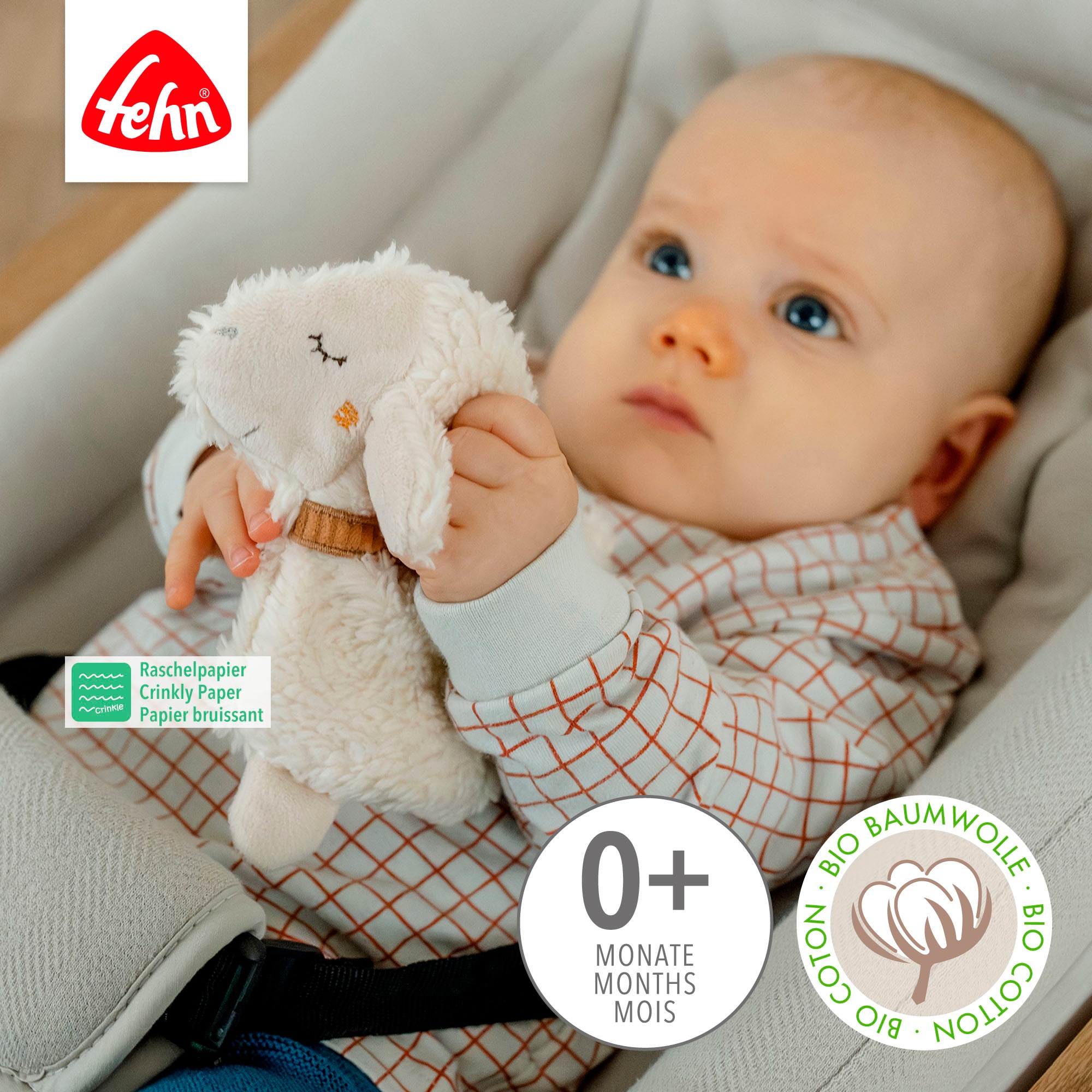 Fehn Greifspielzeug »fehnNATUR, Knister-Schaf«