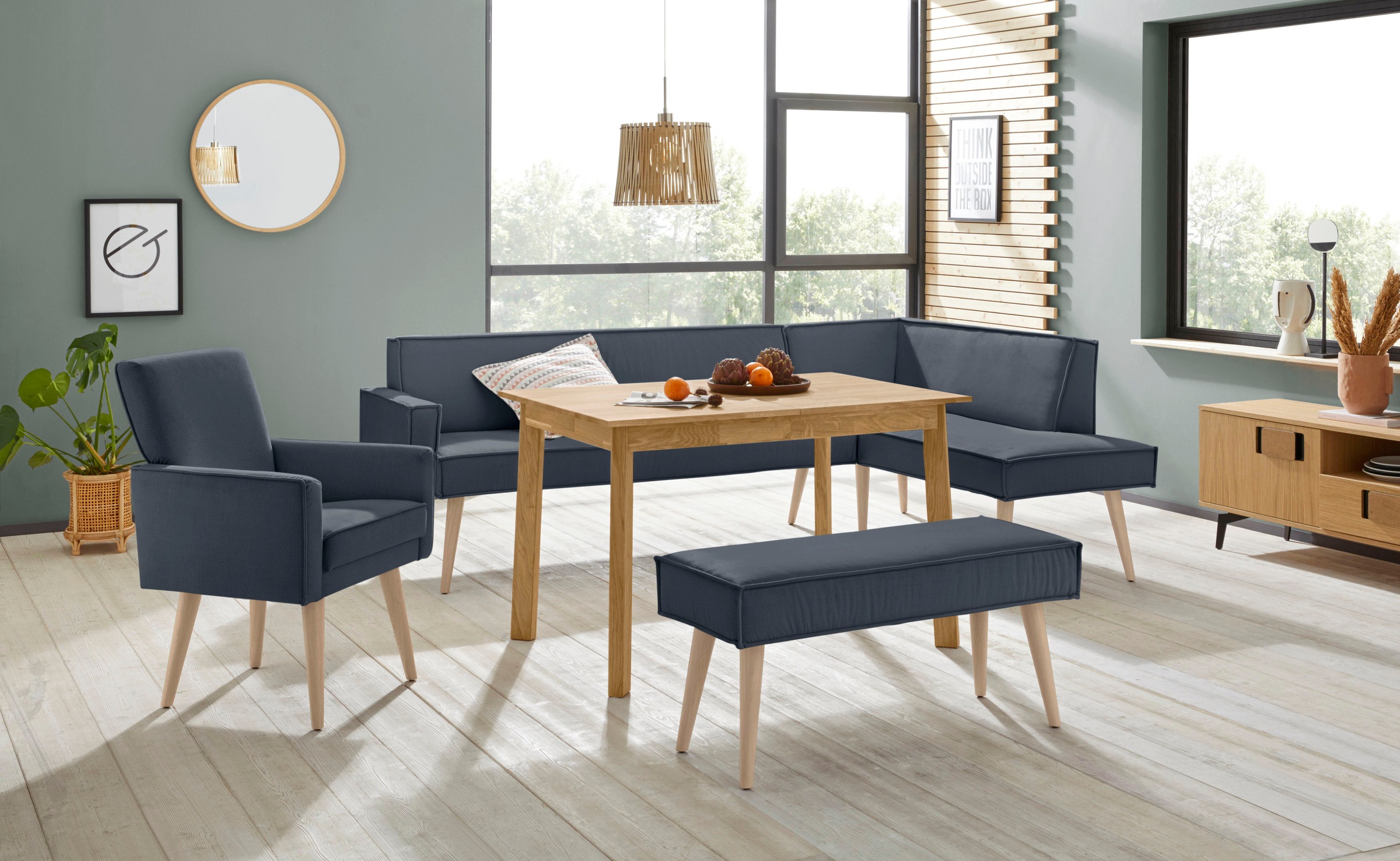exxpo - sofa fashion Eckbank »Lungo«, Frei im Raum stellbar