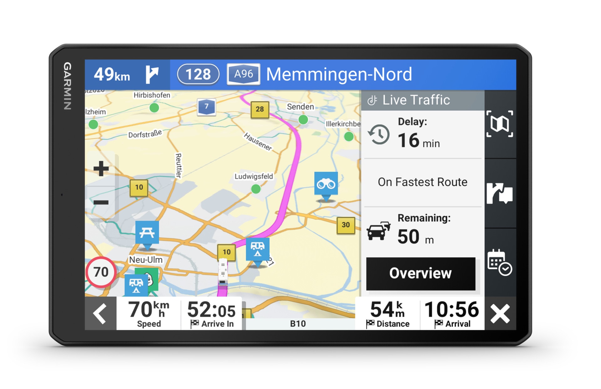 Garmin Navigationsgerät »Camper 1095 MT-D EU«, (Europa (45 Länder) Karten-Updates), Bluetooth