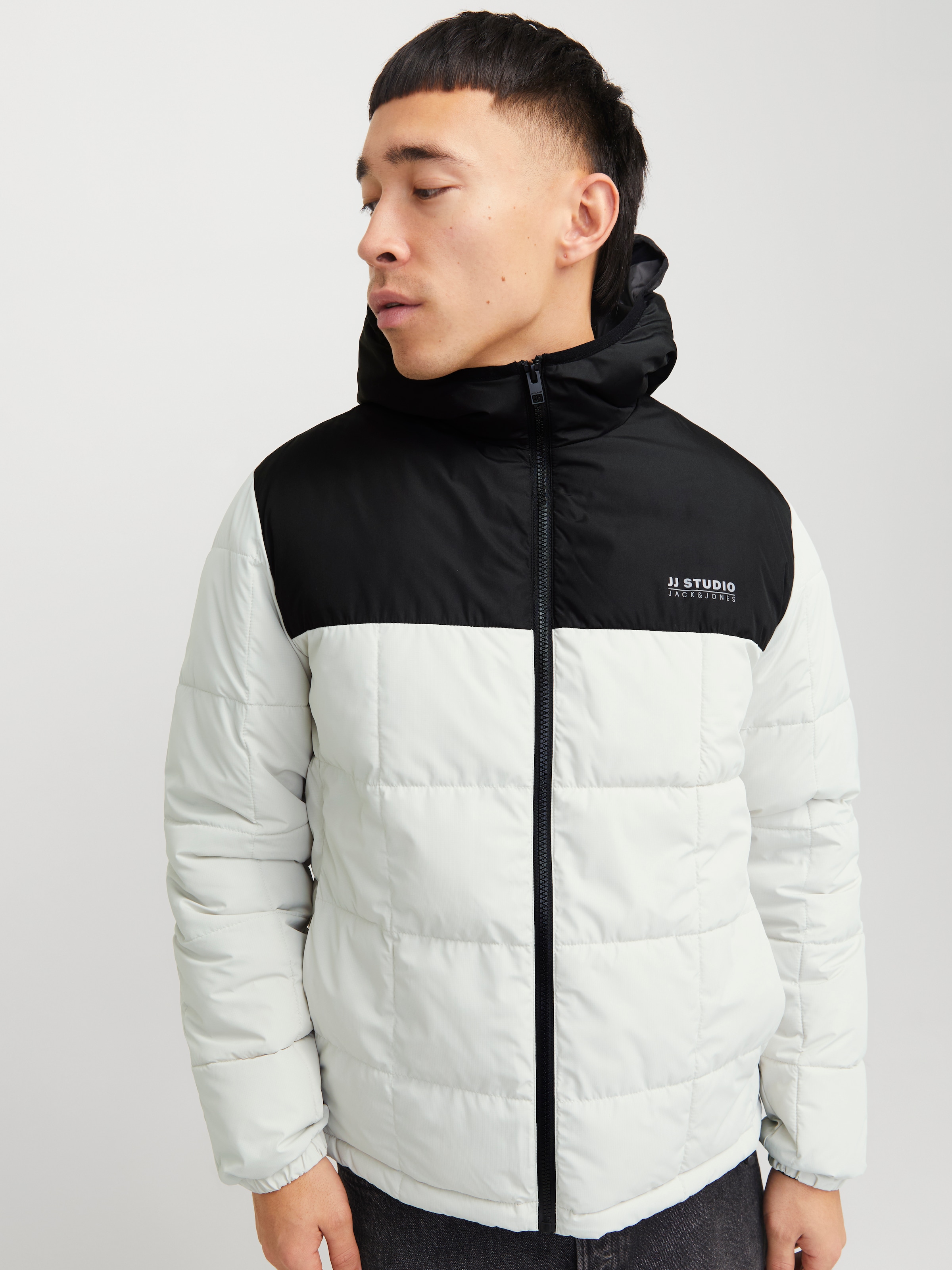 Jack & Jones Steppjacke »JJBEN SQUARE HOOD JACKET«, mit Kapuze