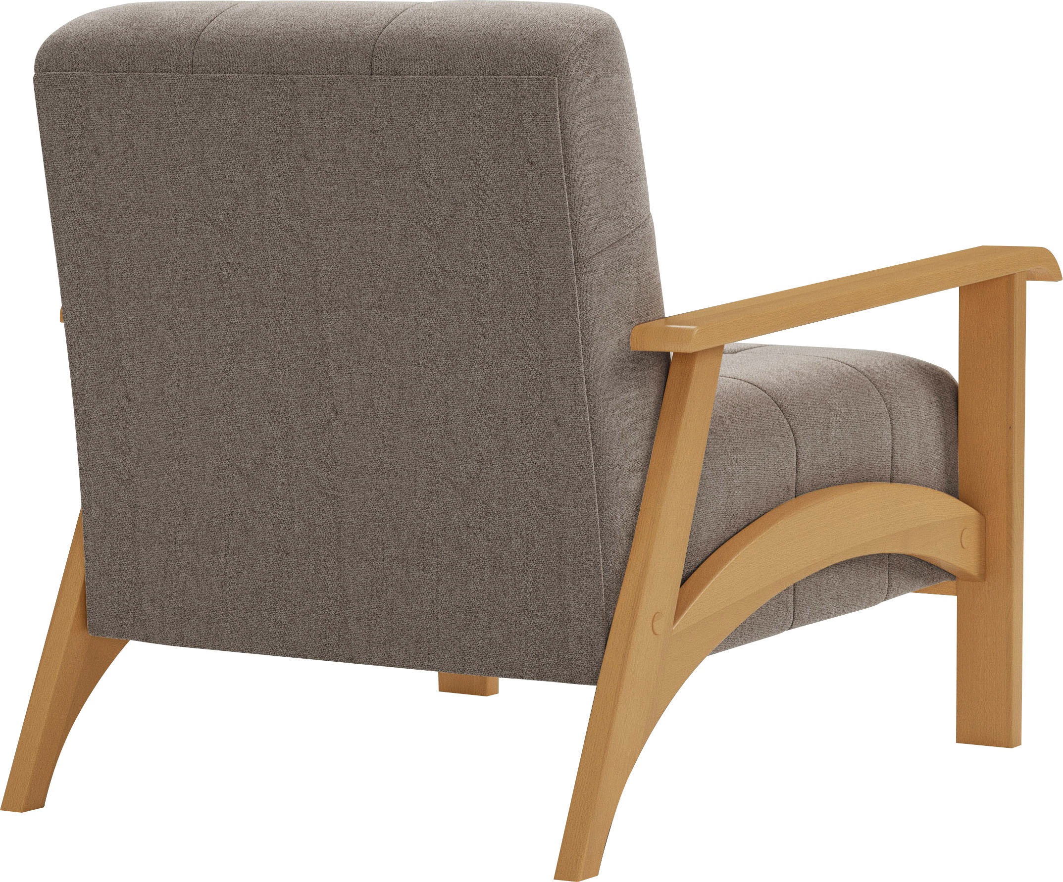 sit&more Sessel »Billund«, Armlehnen aus eichefarbigem Buchenholz, verschiedene Bezüge und Farben