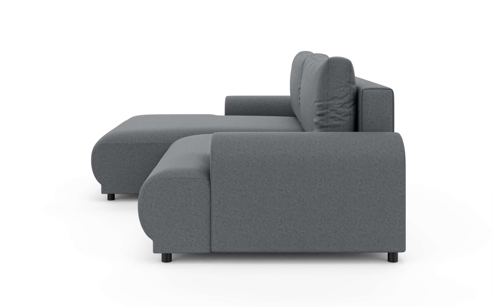 INOSIGN Ecksofa »Marsby, mit Bettfunktion und Bettkasten, Maße: B/H/T 242/65/145 cm«, L-Form mit Wellenunterfederung, Recamiere links oder rechts bestellbar