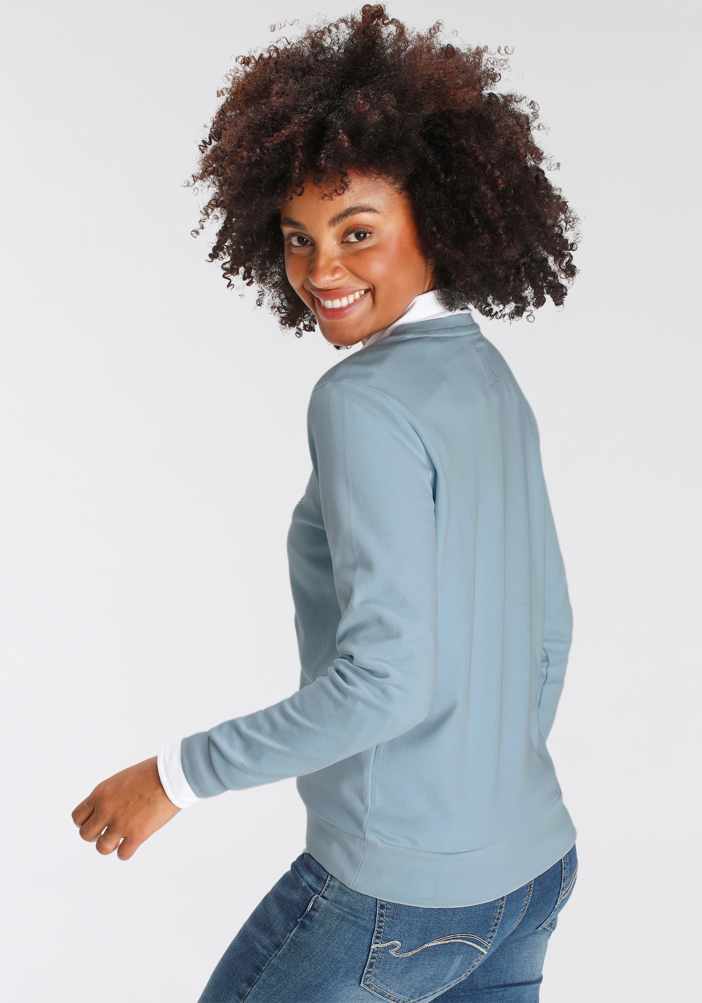 KangaROOS Sweatshirt, Langarm, figurumspielende Passform