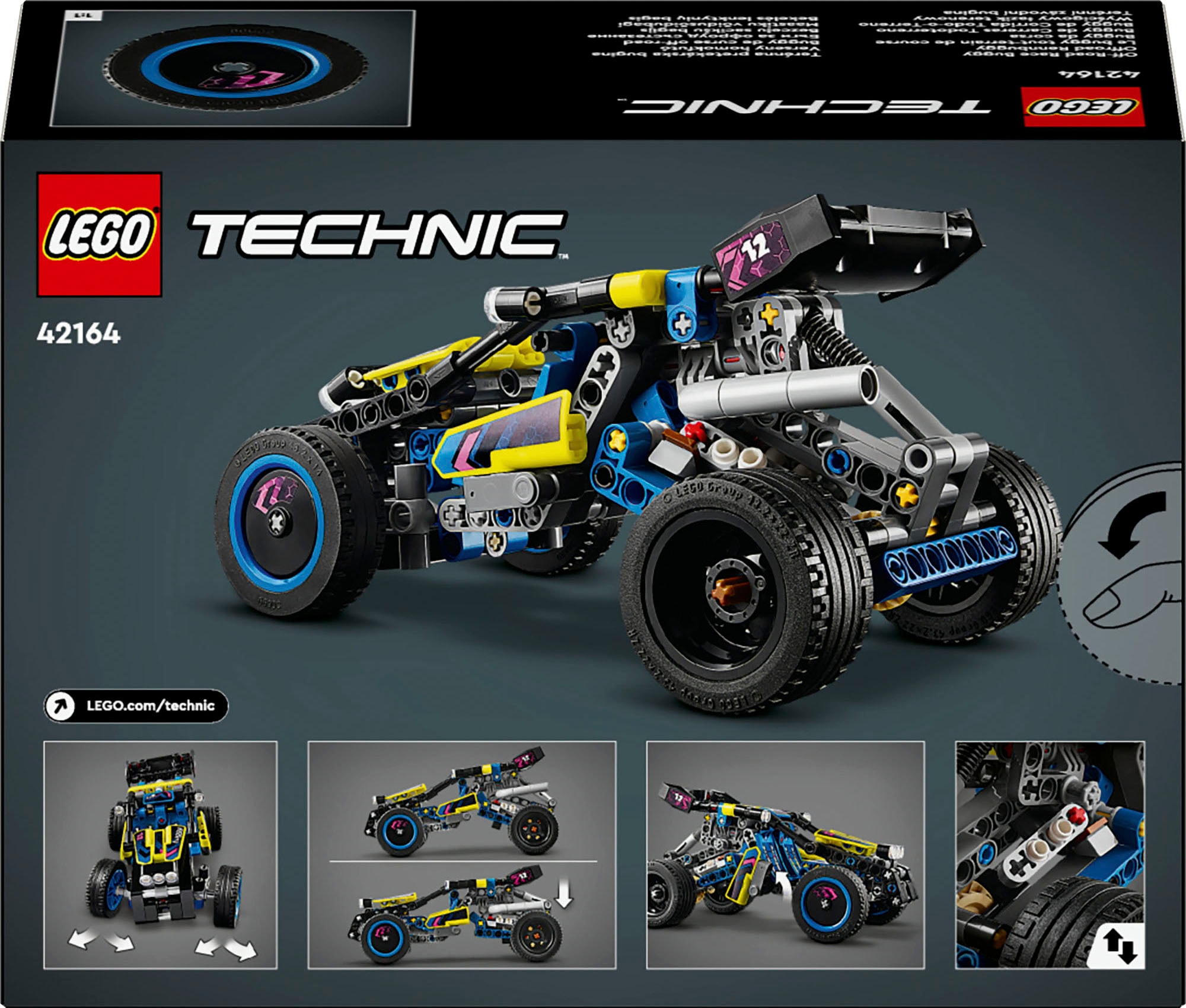 LEGO® Konstruktionsspielsteine »Offroad Rennbuggy (42164), LEGO Technic«, (219 St.), Made in Europe