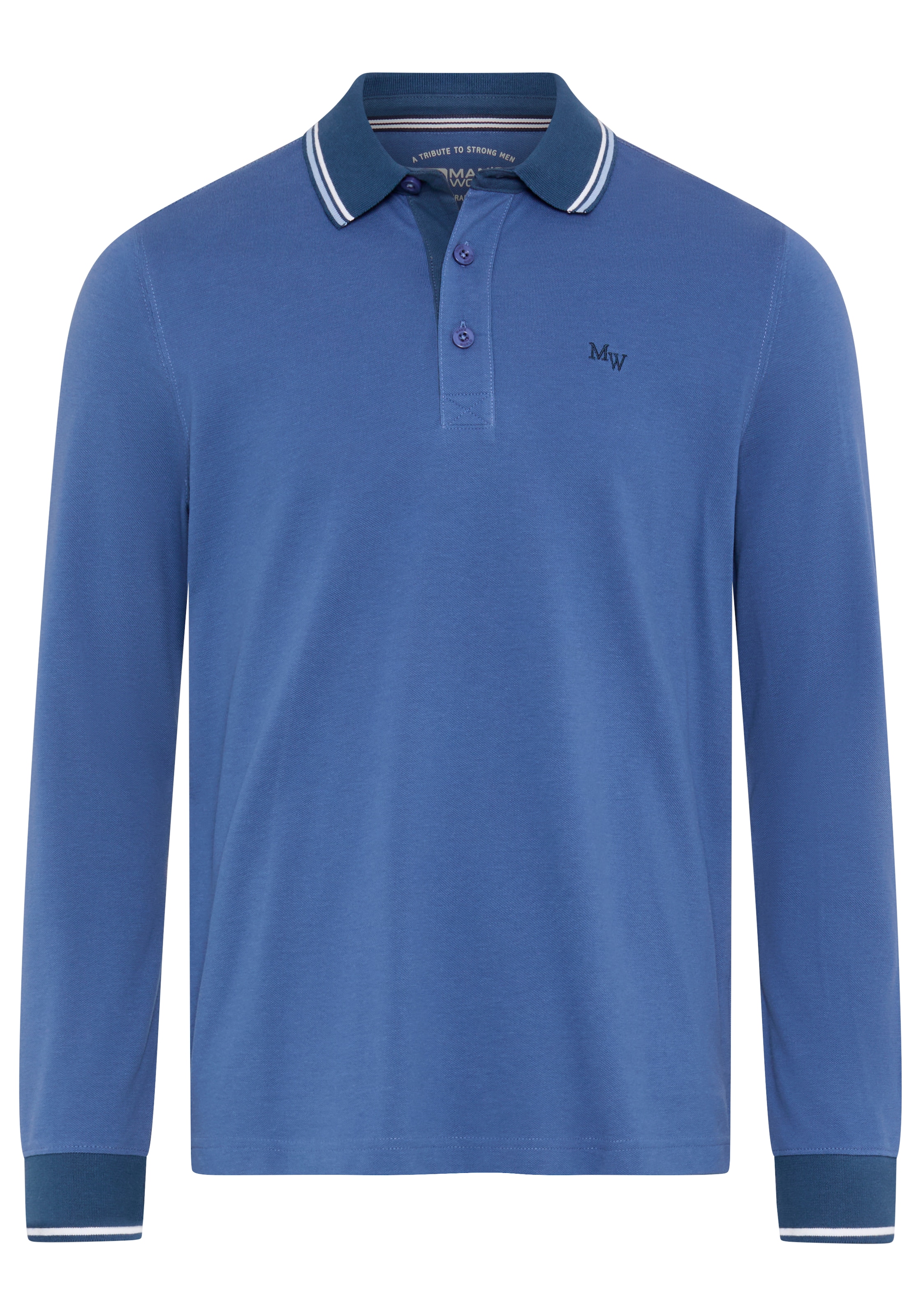 Man's World Poloshirt normale Passform, mit Langarm, klassischer Casual-Look