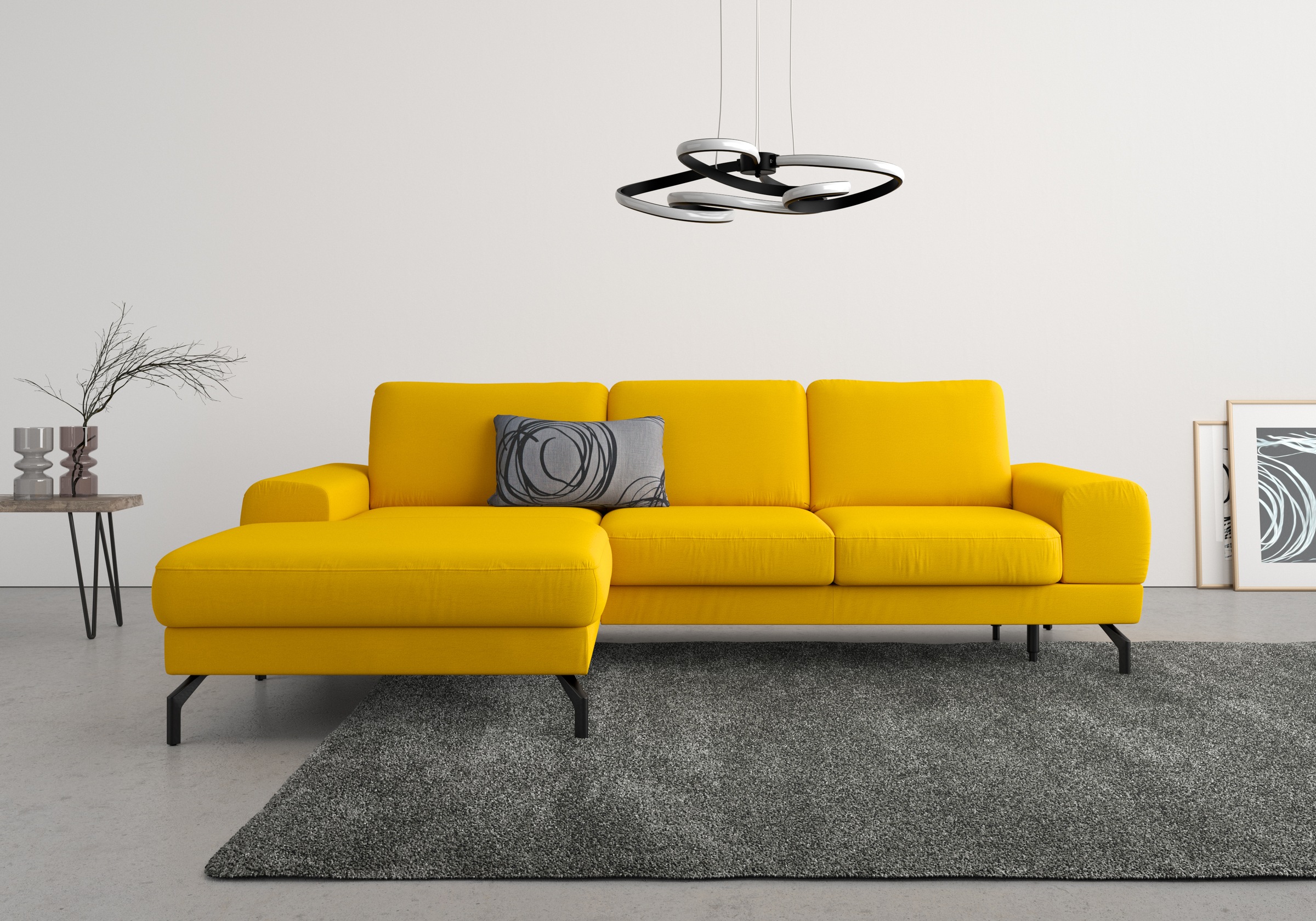 sit&more Ecksofa »Cinturo L-Form«, inklusive Sitztiefenverstellung und Federkern, Sitzhöhe 48 cm