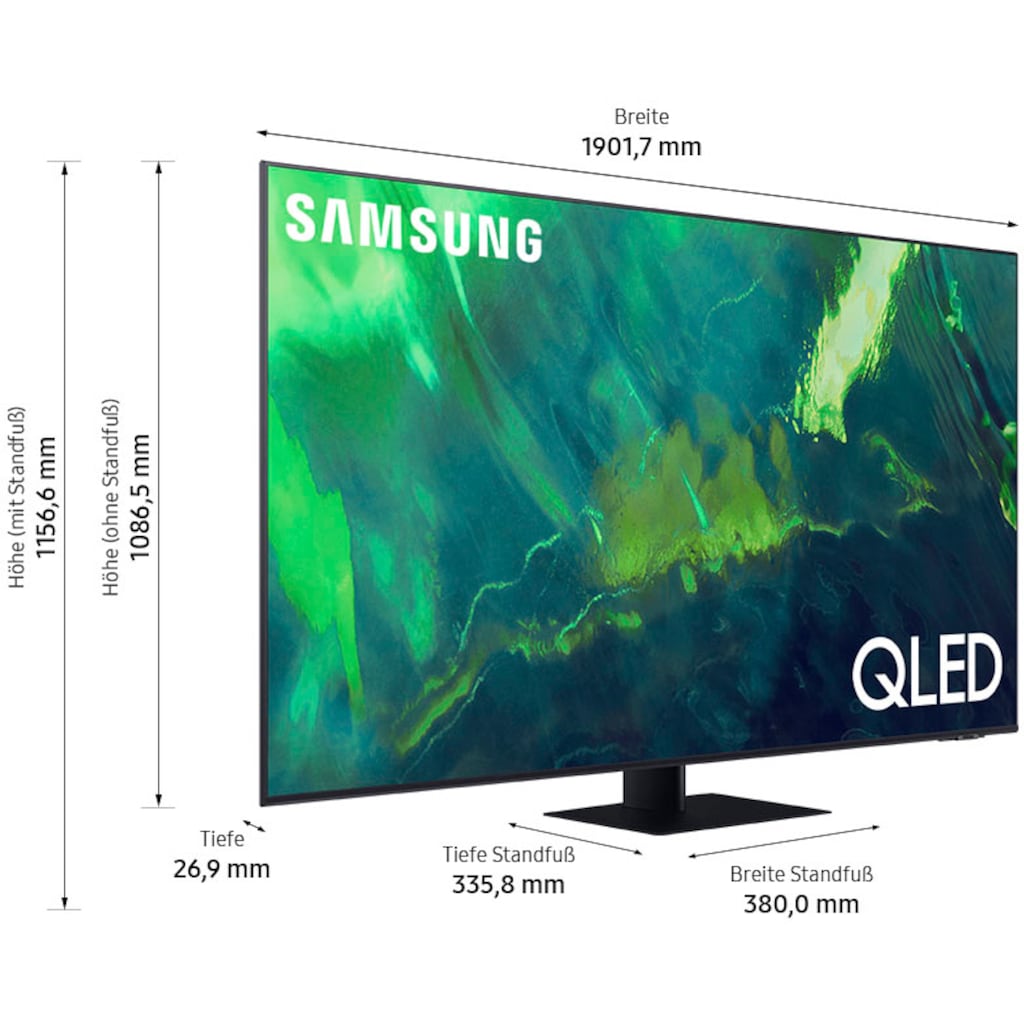 Samsung QLED-Fernseher »GQ85Q70AAT«, 214 cm/85 Zoll, 4K Ultra HD, Smart-TV, Quantum HDR,Quantum Prozessor 4K,Dual LED,100% Farbvolumen