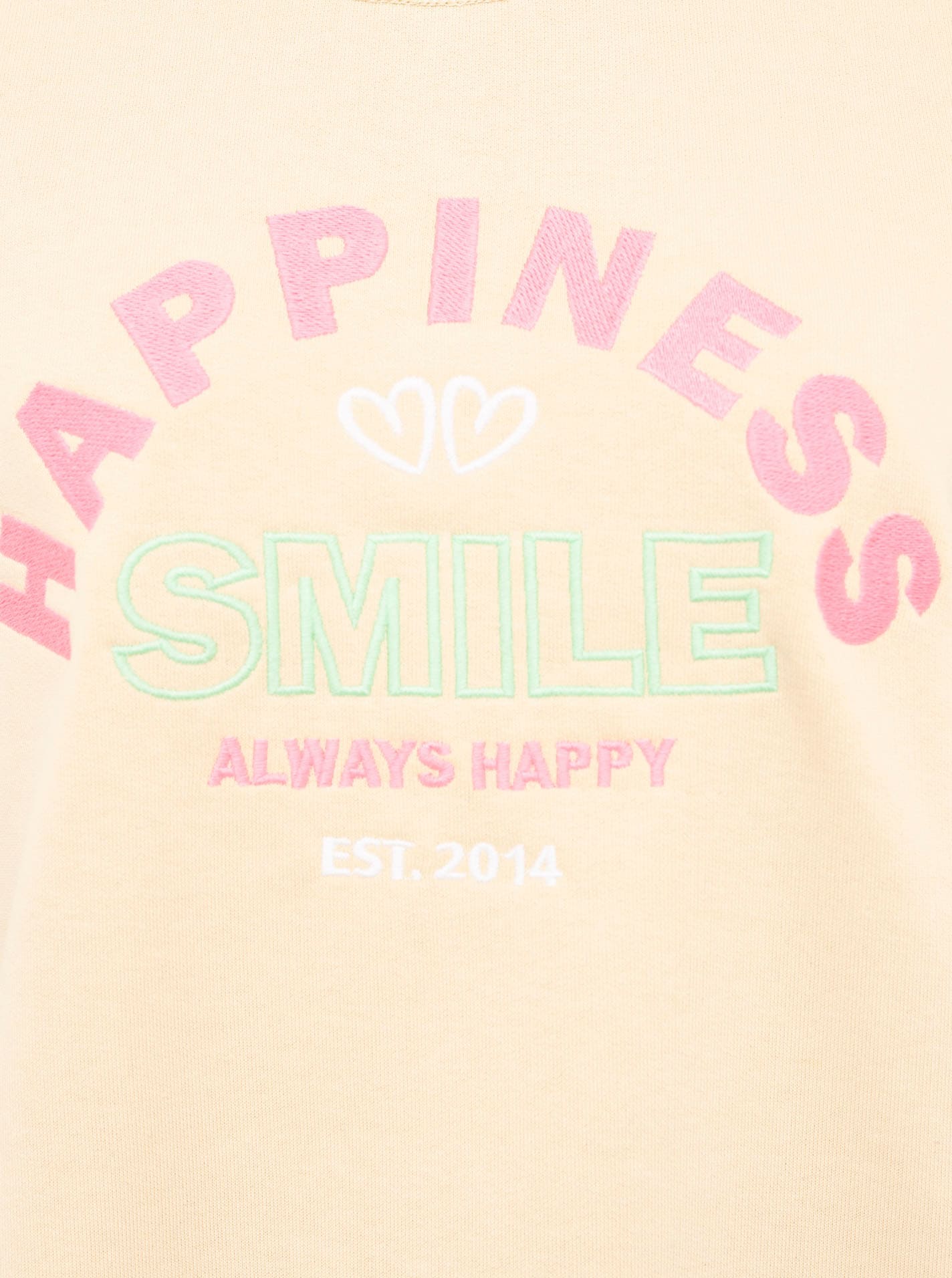 Zwillingsherz Langarmshirt »"Smile"«, 3/4-Arm, Rundhalsausschnitt, Stickerei