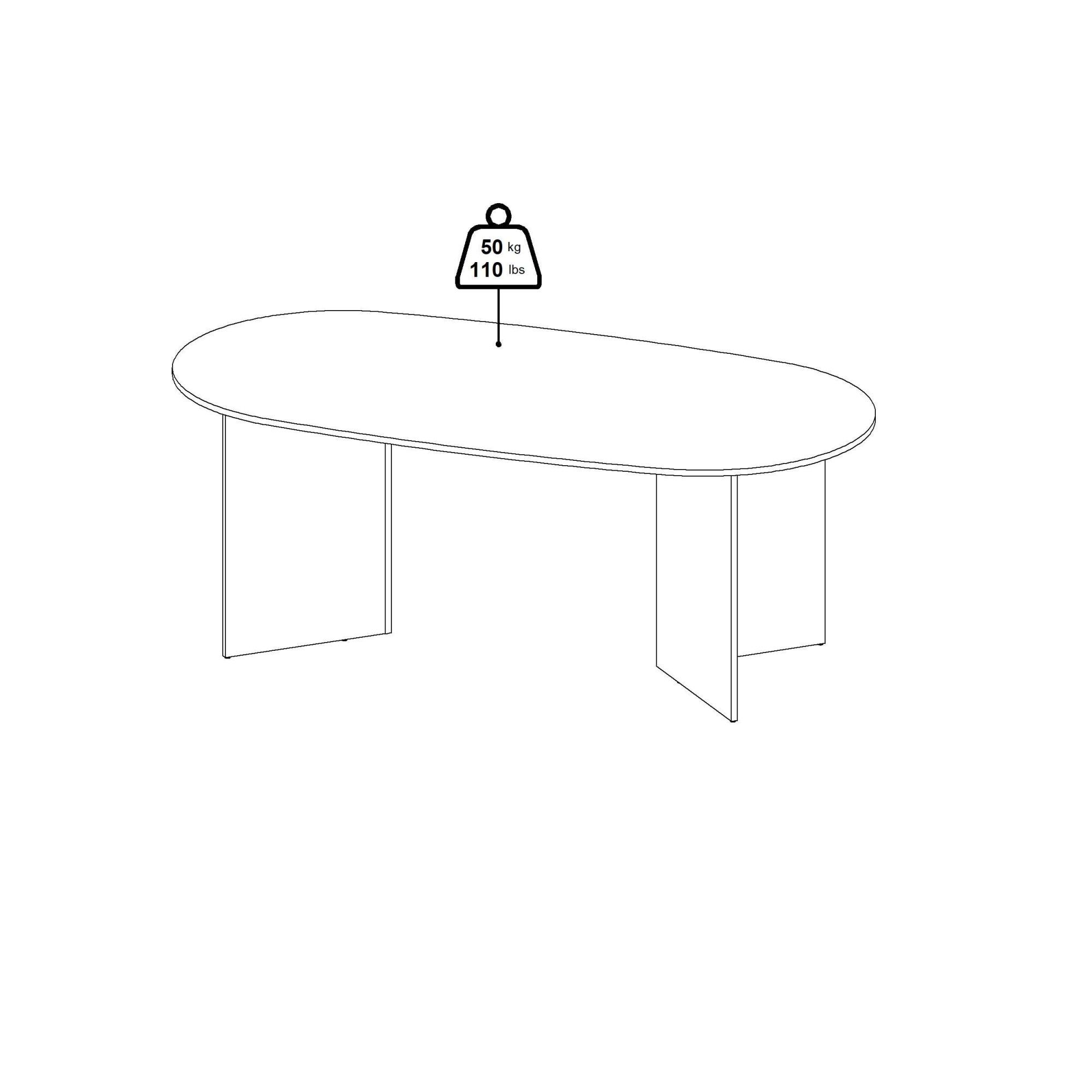 Home affaire Esstisch »FAMILY - eleganter & ovaler Tisch in kaschmir, Made in Denmark« Pflegeleichte Oberfläche im zeitlosen und skandinavischen Design