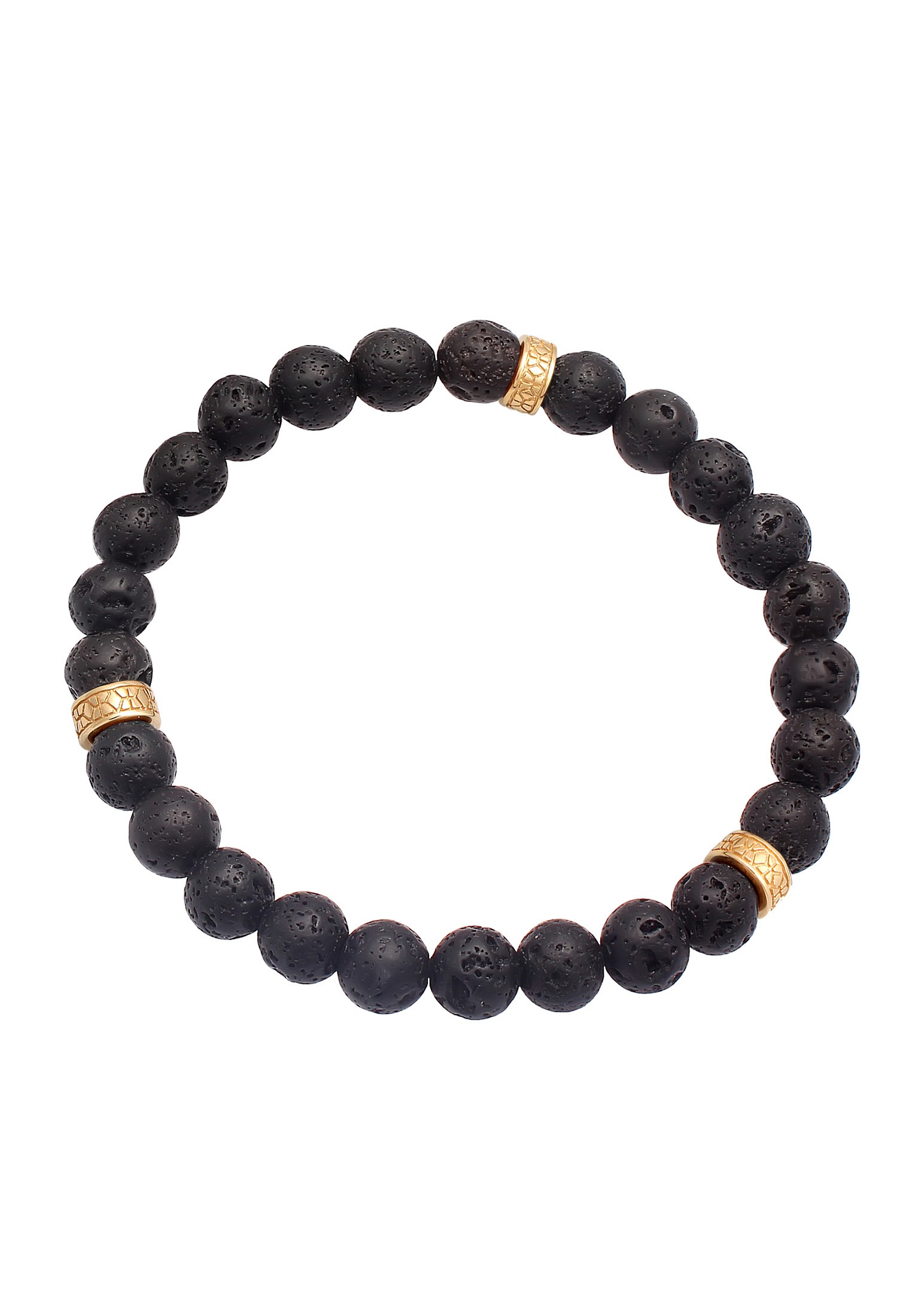 Kuzzoi Armkette »Armband Herren Lava Schwarz Vintage 925 Silber Oxidiert«