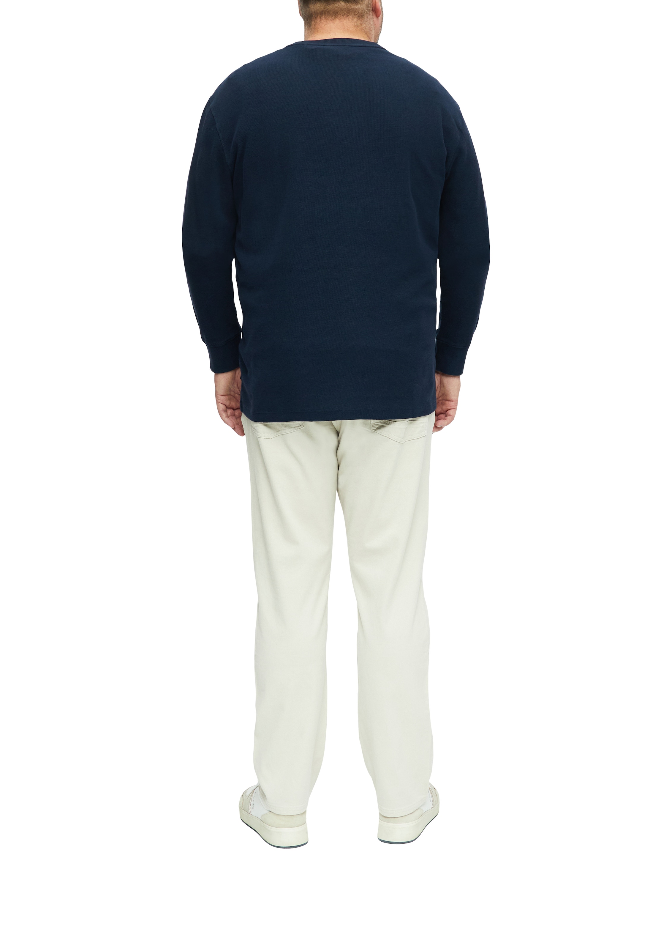s.Oliver Men Big Sizes Langarmshirt Rippblende und gerippte Ärmelbündchen sorgen für einen guten Sitz