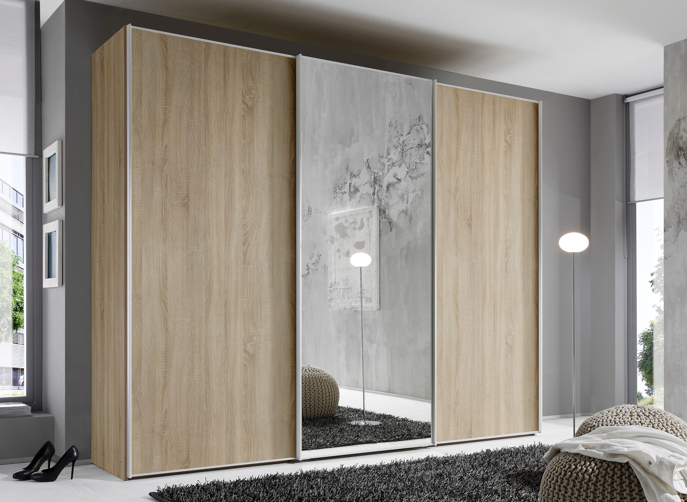 STAUD Schwebetürenschrank »Sinfonie Plus, edles Design in hochwertiger Qualität, Made in Germany« Mit Spiegeltür und vier verschiedenen Ausstattungsvarianten