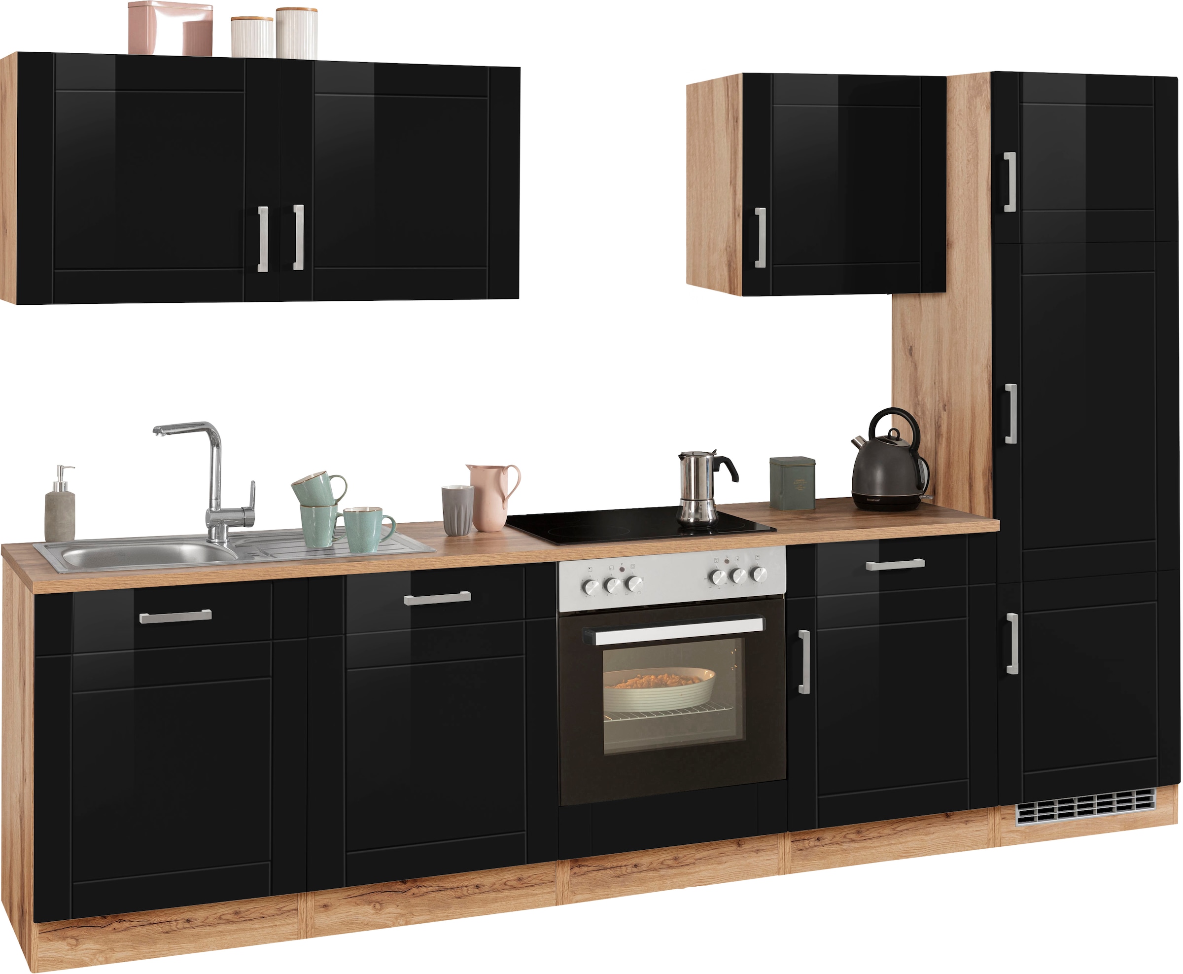 KOCHSTATION Küchenzeile »KS-Tinnum« ohne E-Geräte, Breite 300 cm