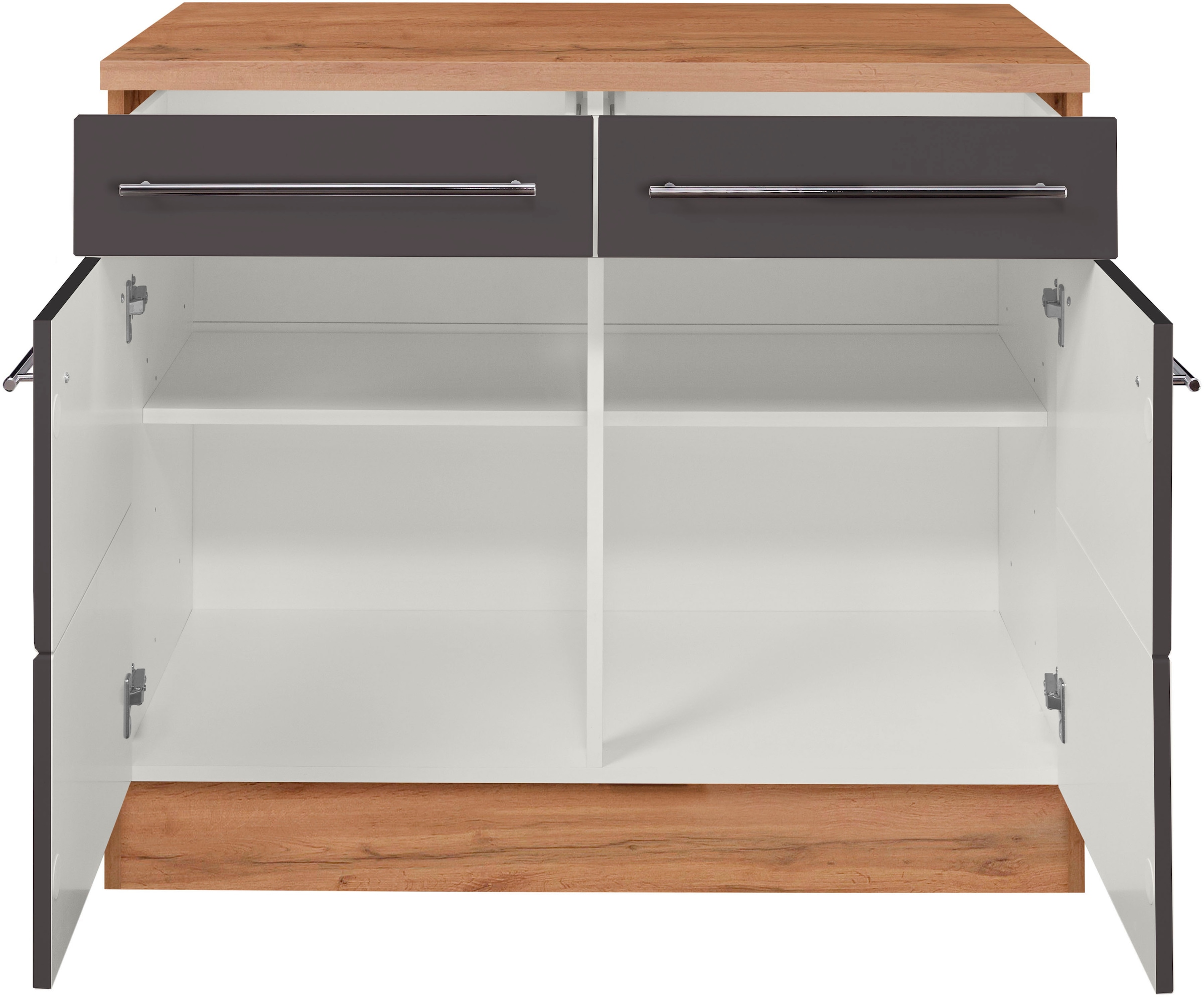 HELD MÖBEL Unterschrank »Wien«, Breite 100 cm, 2 Türen, 2 Schubkästen, für viel Stauraum