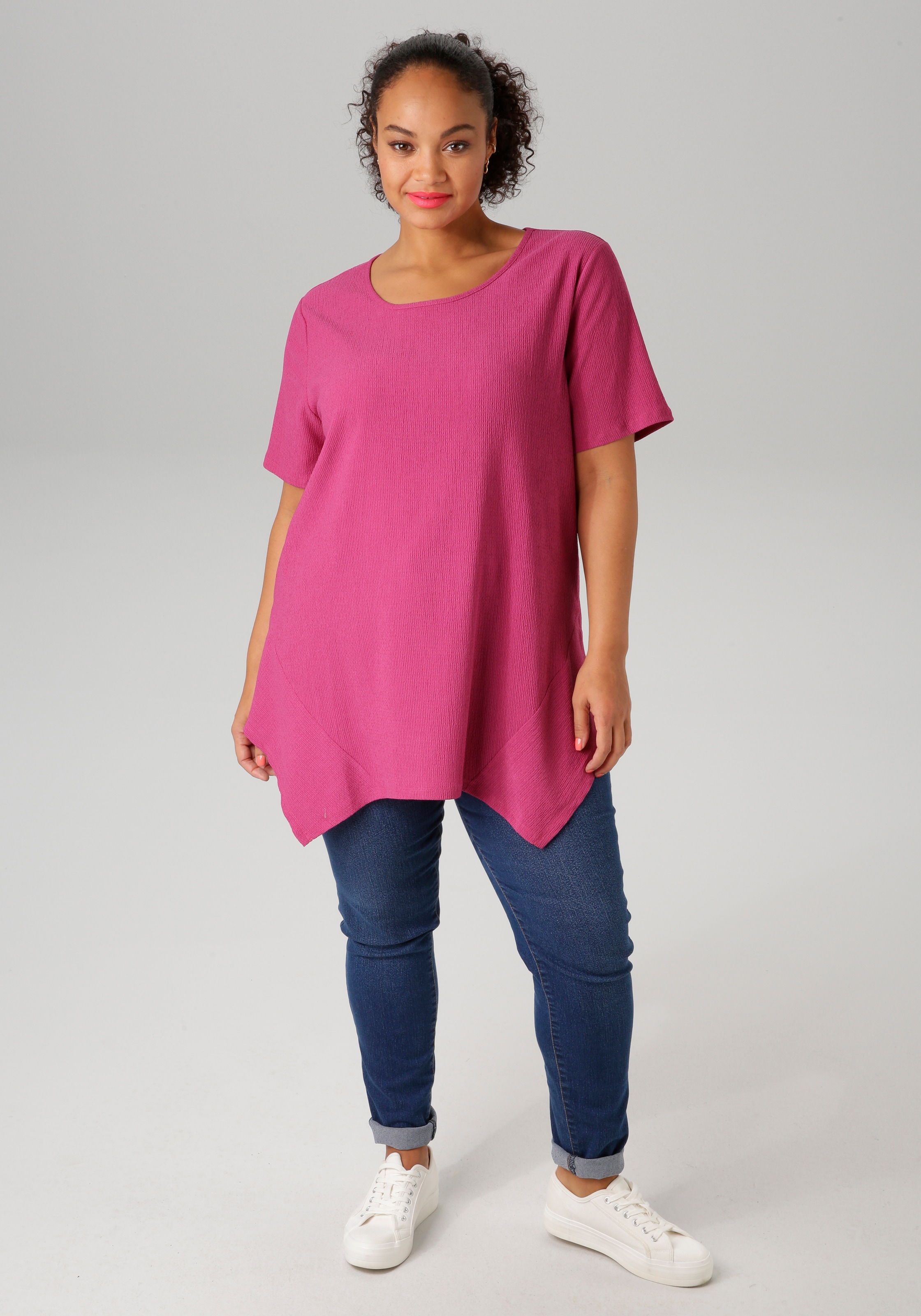 Aniston PLUS Blusenshirt, mit dezenter Streifenlook Struktur - NEUE KOLLEKTION