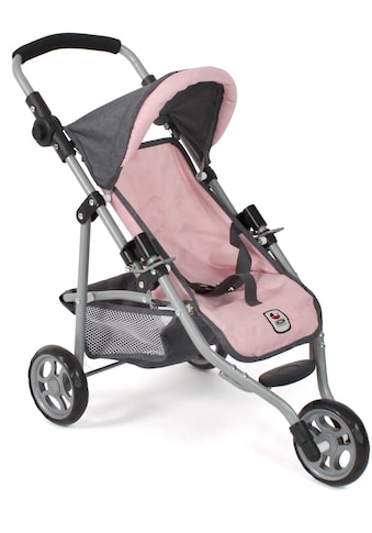 Puppenbuggy »Jogging-Buggy Lola, Grau-Rosa«