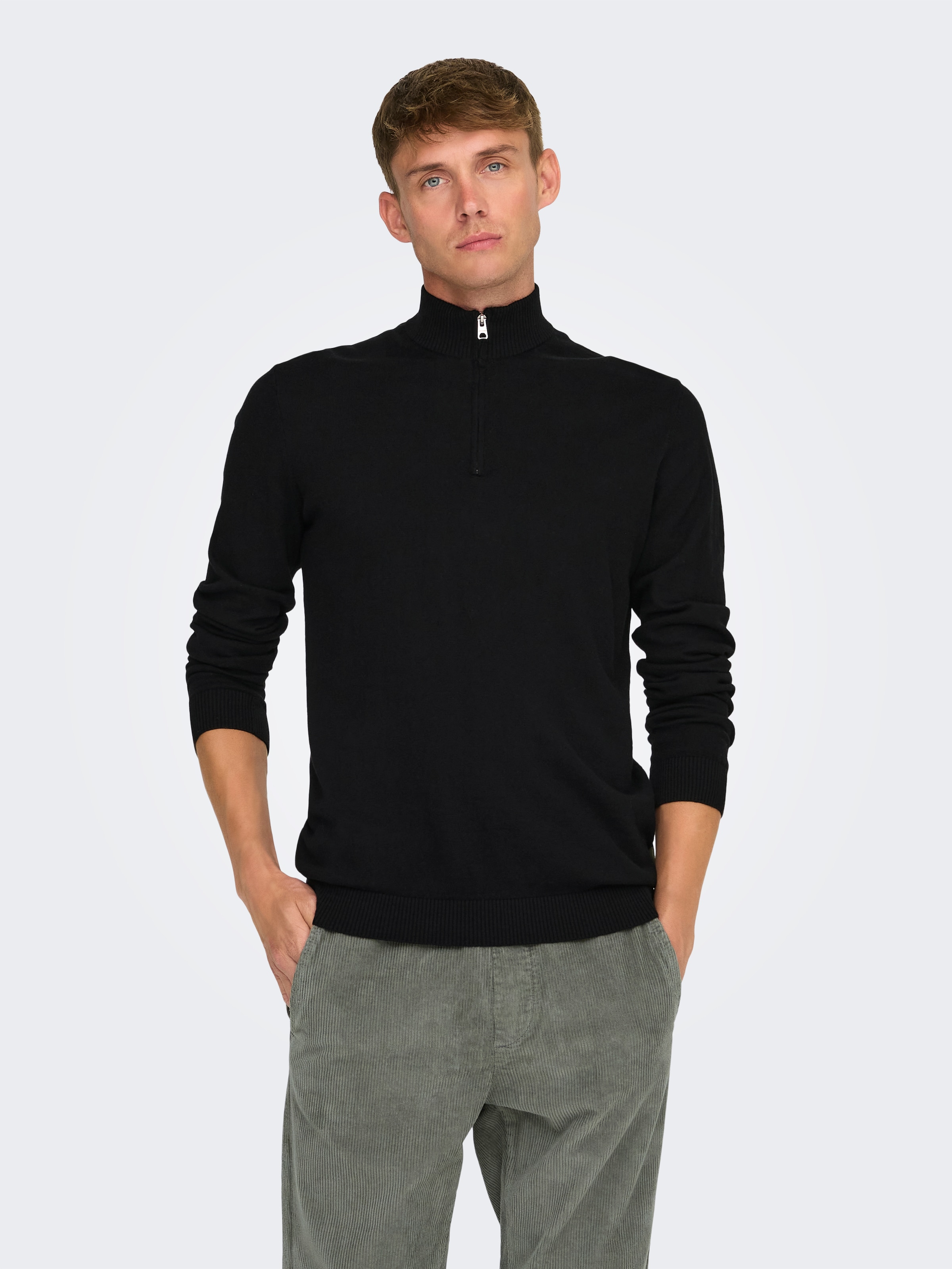 ONLY & SONS Troyer »ONSLOUI REG 12 MEL HALF ZIP KNIT NOOS«