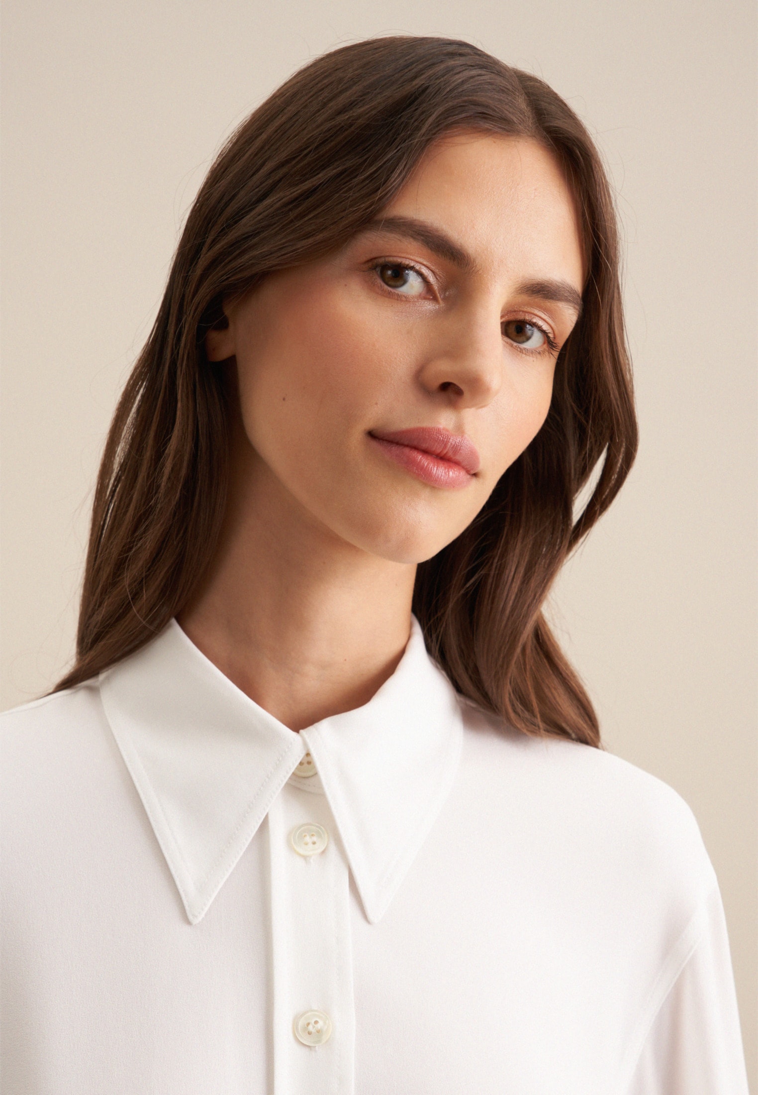 seidensticker Hemdbluse »Schwarze Rose« Langarm Kragen Uni