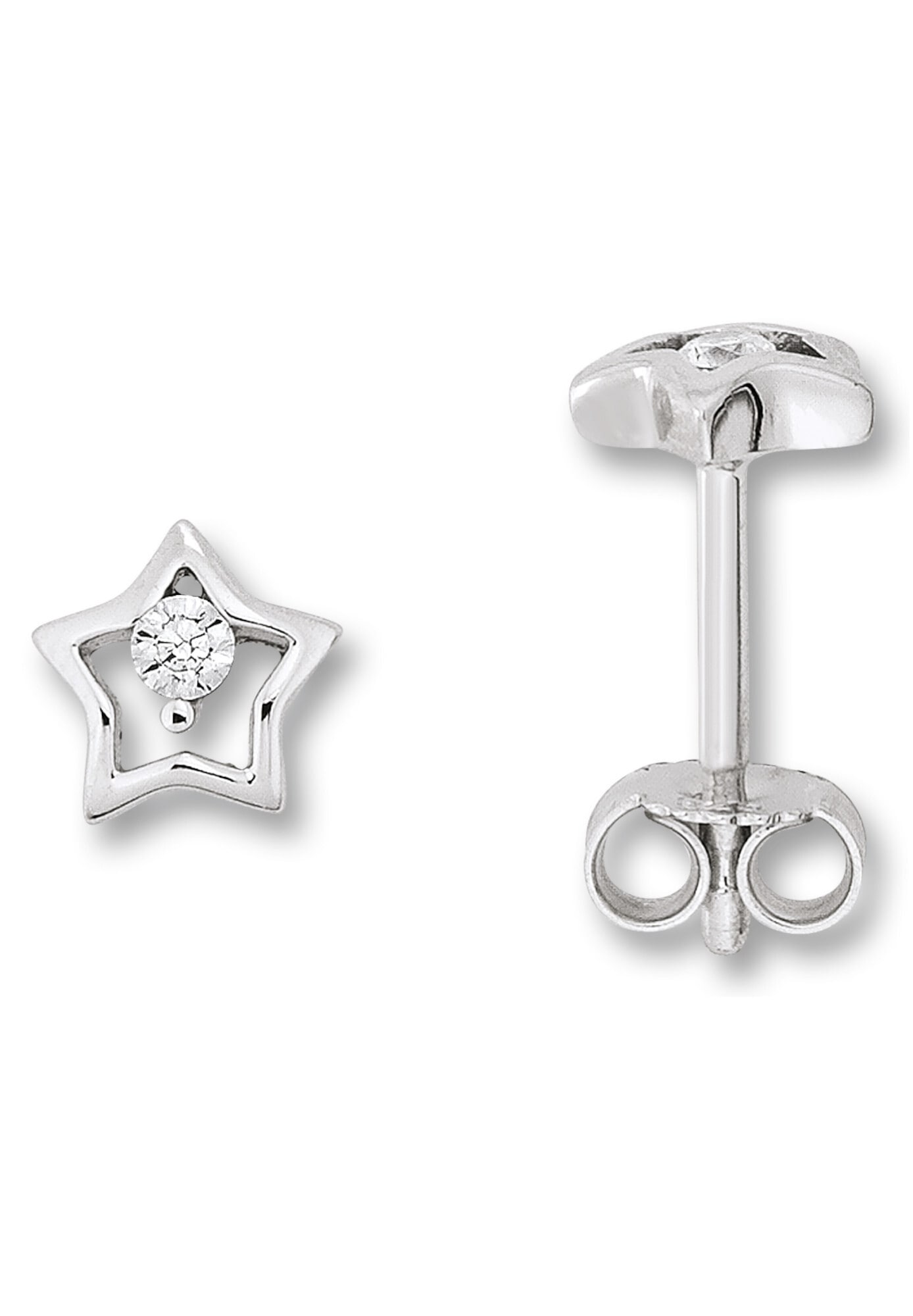 ONE ELEMENT Paar Ohrstecker »Zirkonia Stern Ohrringe  Ohrstecker aus 925 Silber«