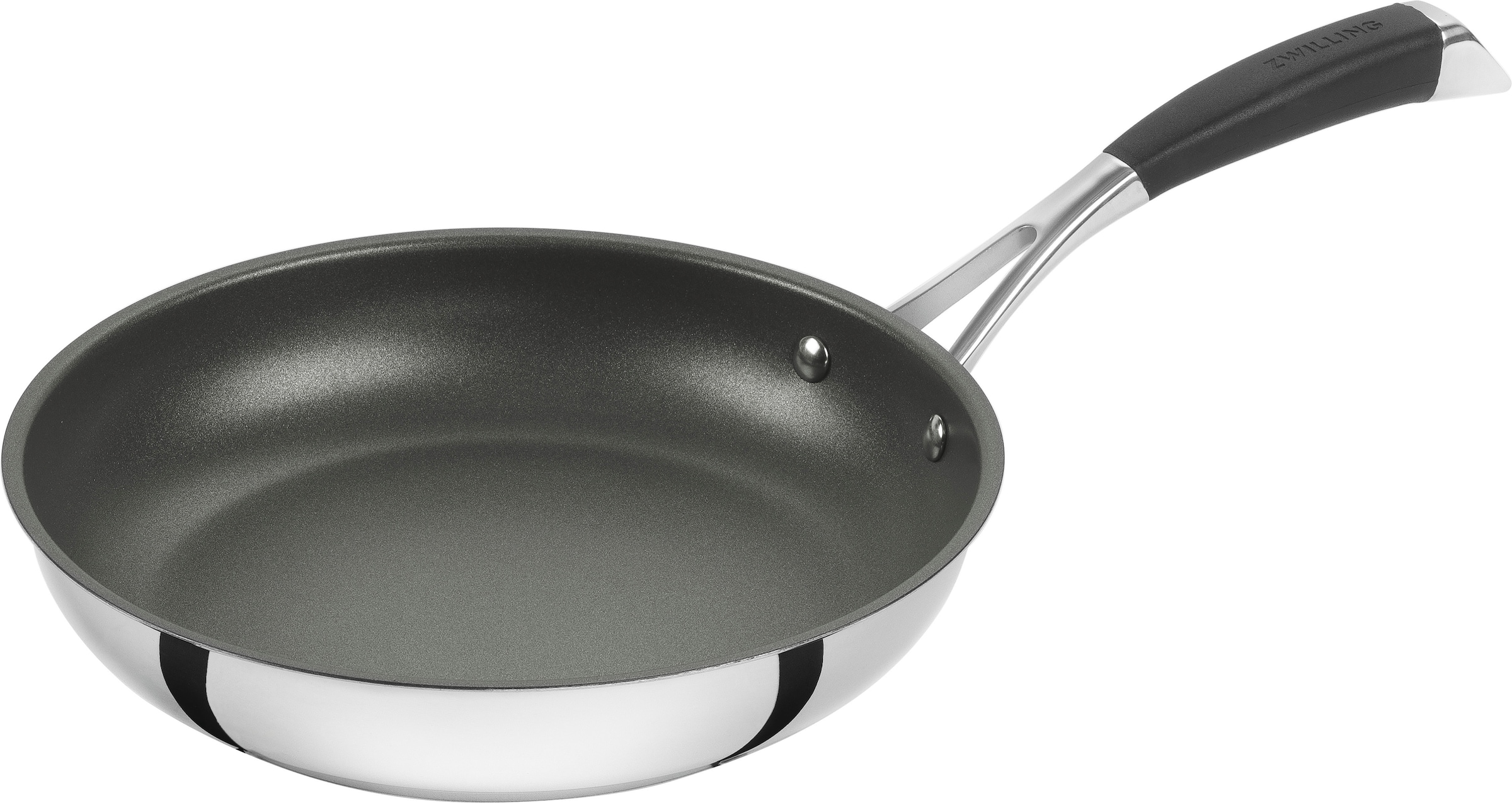 Zwilling Bratpfanne "Poletto" Edelstahl 1 Stk. tlg. Sandwichboden, Duraslide Diamond Beschichtung, Induktion