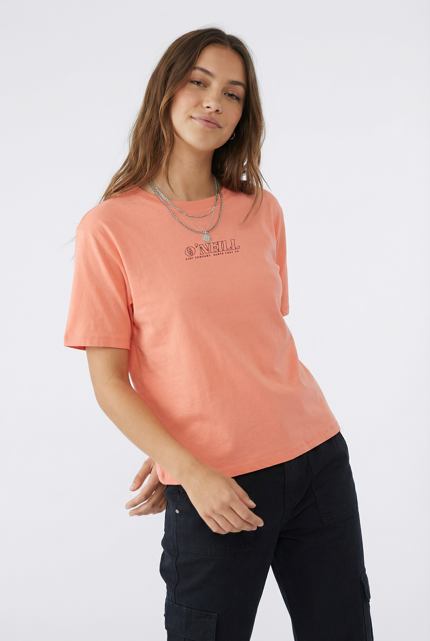 O'Neill T-Shirt »O'NEILL BOXY BACK PRINT T-SHIRT« sportliche Passform, lockerer Schnitt, aus Baumwolle
