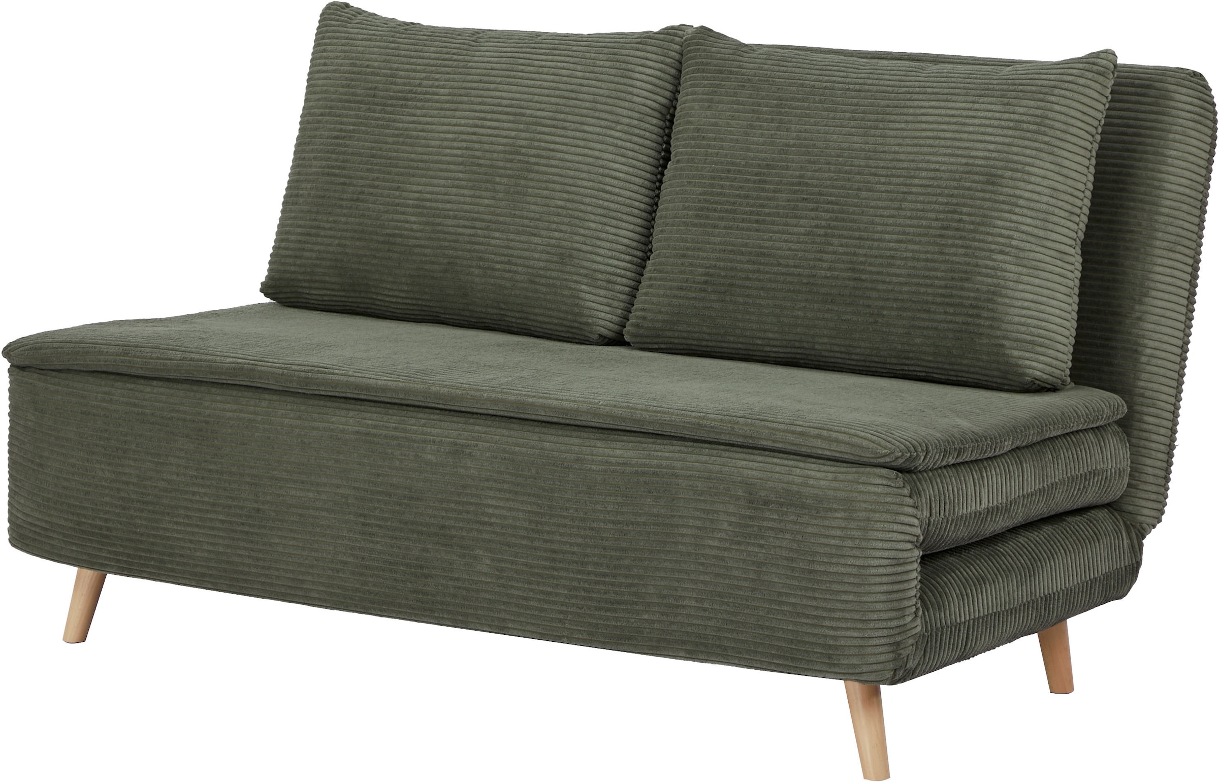 Home affaire Schlafsofa »AINSLEY 140 cm -2-Sitzer, verstellbare Rückenlehne« wandelbar zum Gästebett, Relaxsofa, Webstoff u. Cord-Bezug
