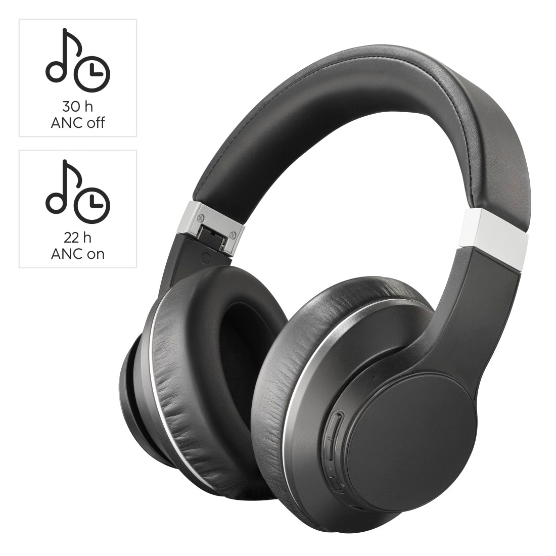 Hama Bluetooth-Kopfhörer »Bluetooth-Kopfhörer „Passion Voyage“, Noise Cancelling, bis 20h Akku«, Active Noise Cancelling (ANC)-Sprachsteuerung-integrierte Steuerung für Anrufe und Musik-Freisprechfunktion