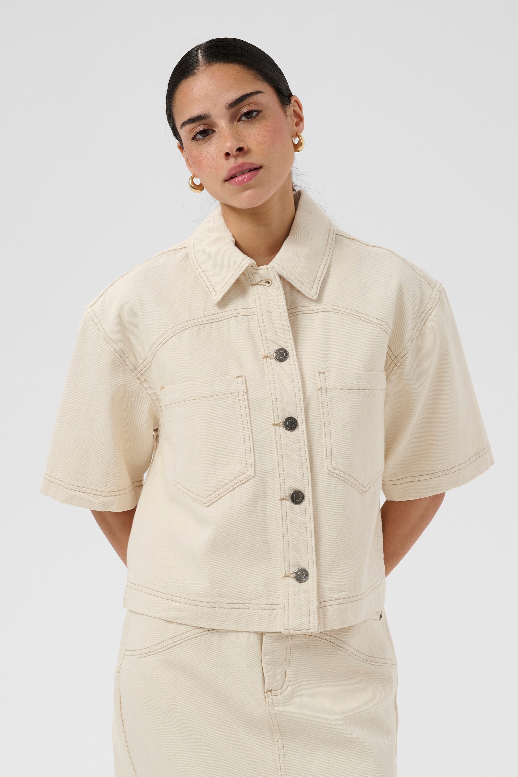 KAFFE Jeansbluse »Damen Jeanshemd KAcatharina«
