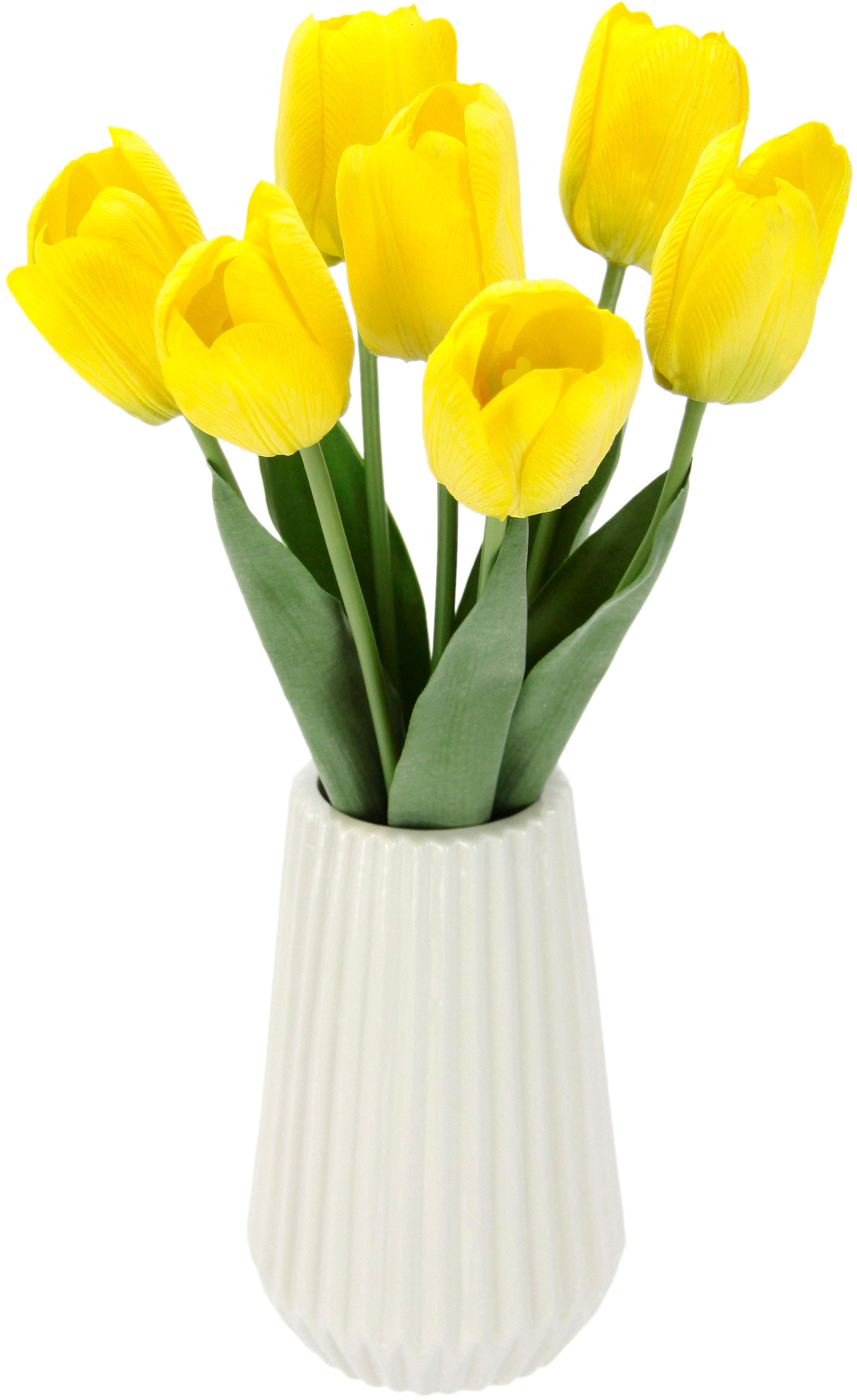 I.GE.A. Kunstblume »Real-Touch-Tulpen«, Vase aus bestellen Keramik bequem