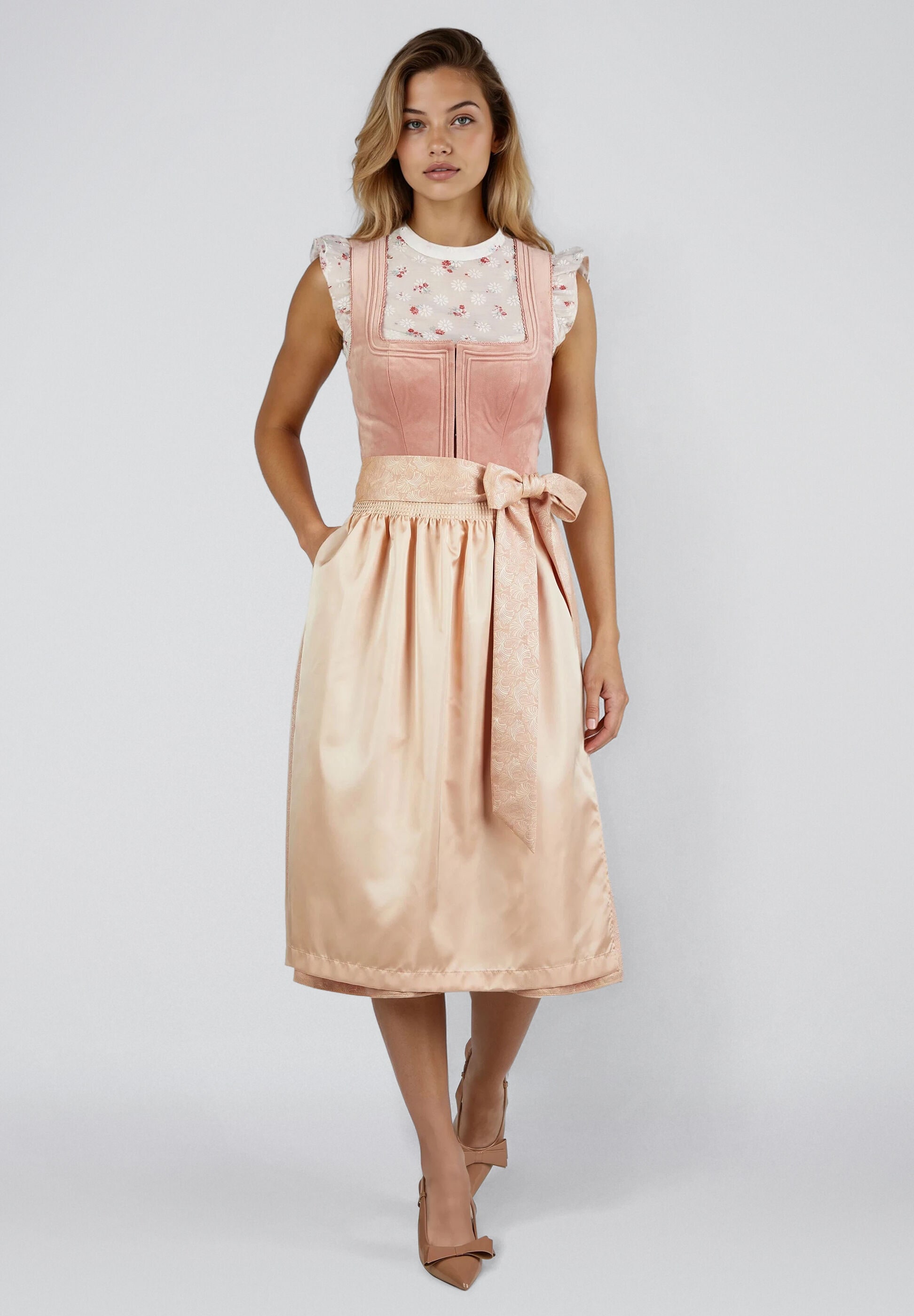 Spieth & Wensky Dirndl »Hadwine« Eleganter, puristischer Karree-Ausschnitt