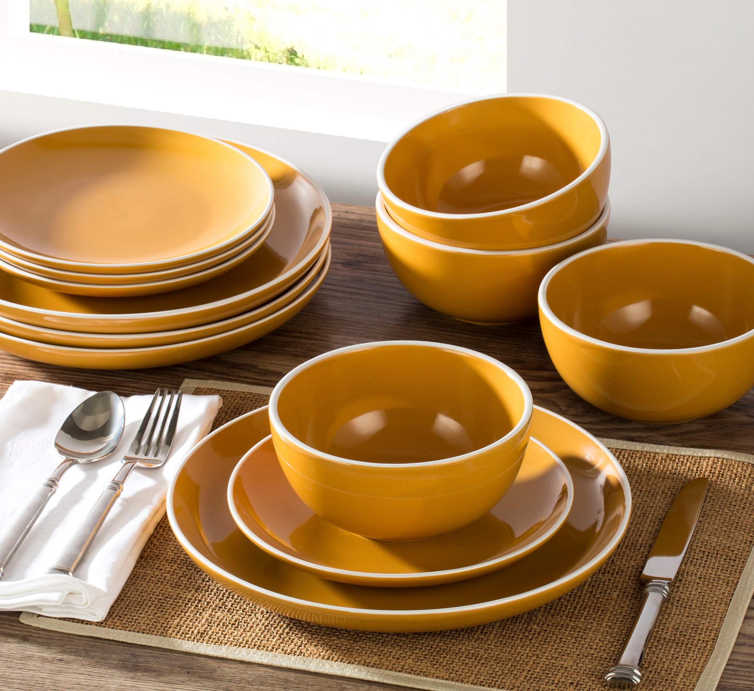 Retsch Arzberg Tafelservice »Geschirr-Set, Service HALO BUBBLE GUM« Klare Farben und Klare Formen - 12 Teile, für 4 Personen