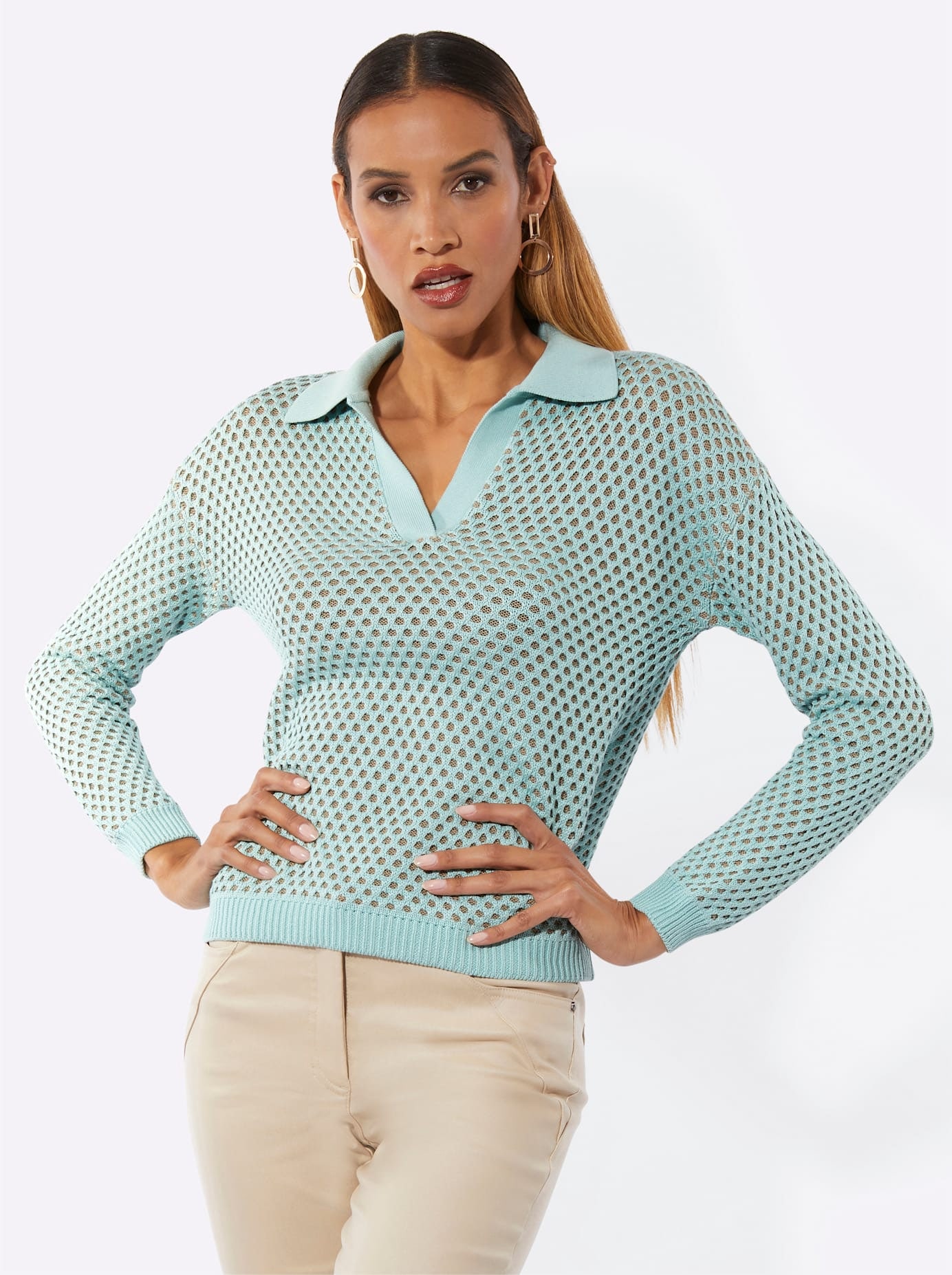 creation L Strickpullover »Ajour-Pullover«
