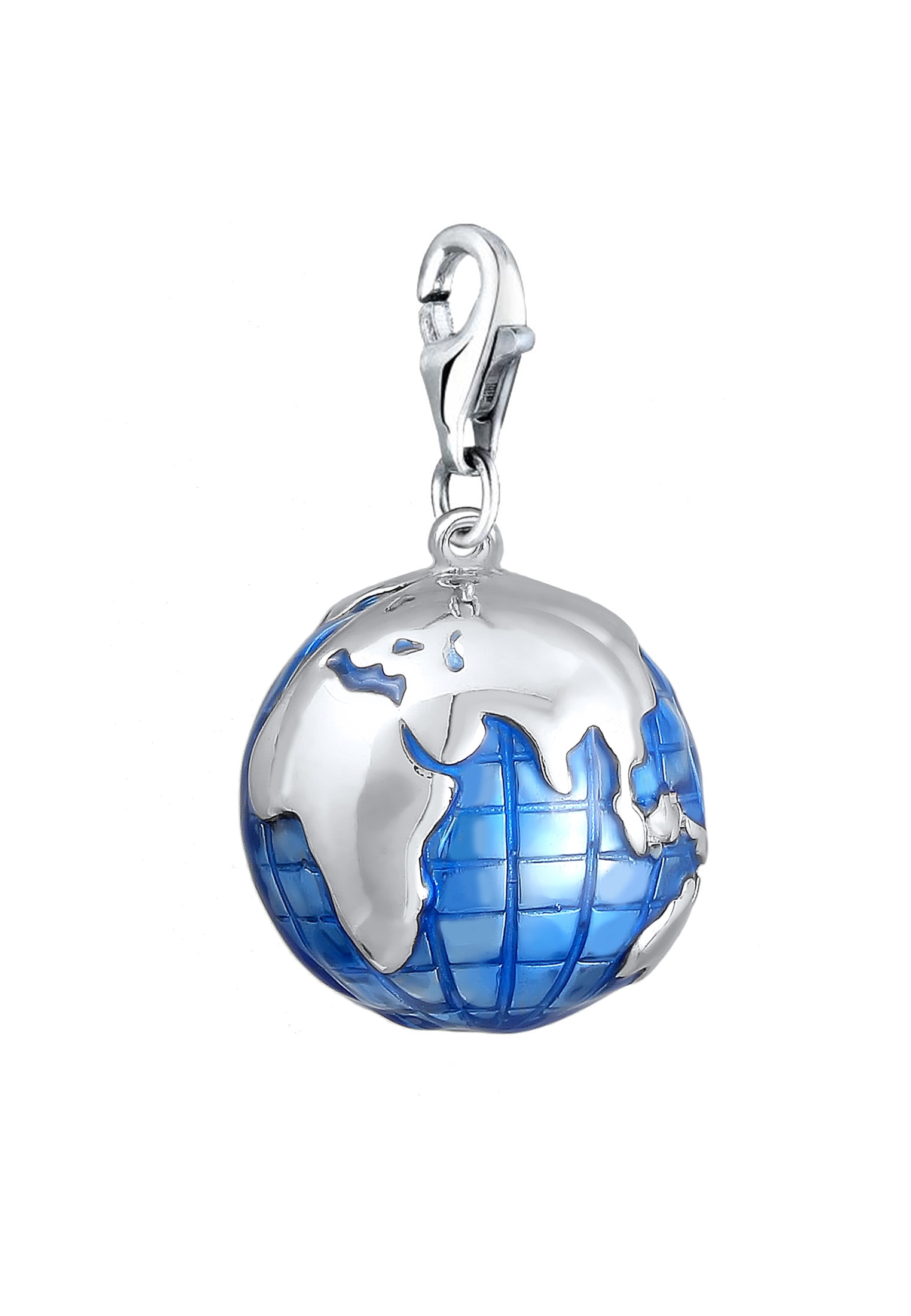 Nenalina Charm-Einhänger »Charm Anhänger Globus Weltkugel Emaille 925 Silber«