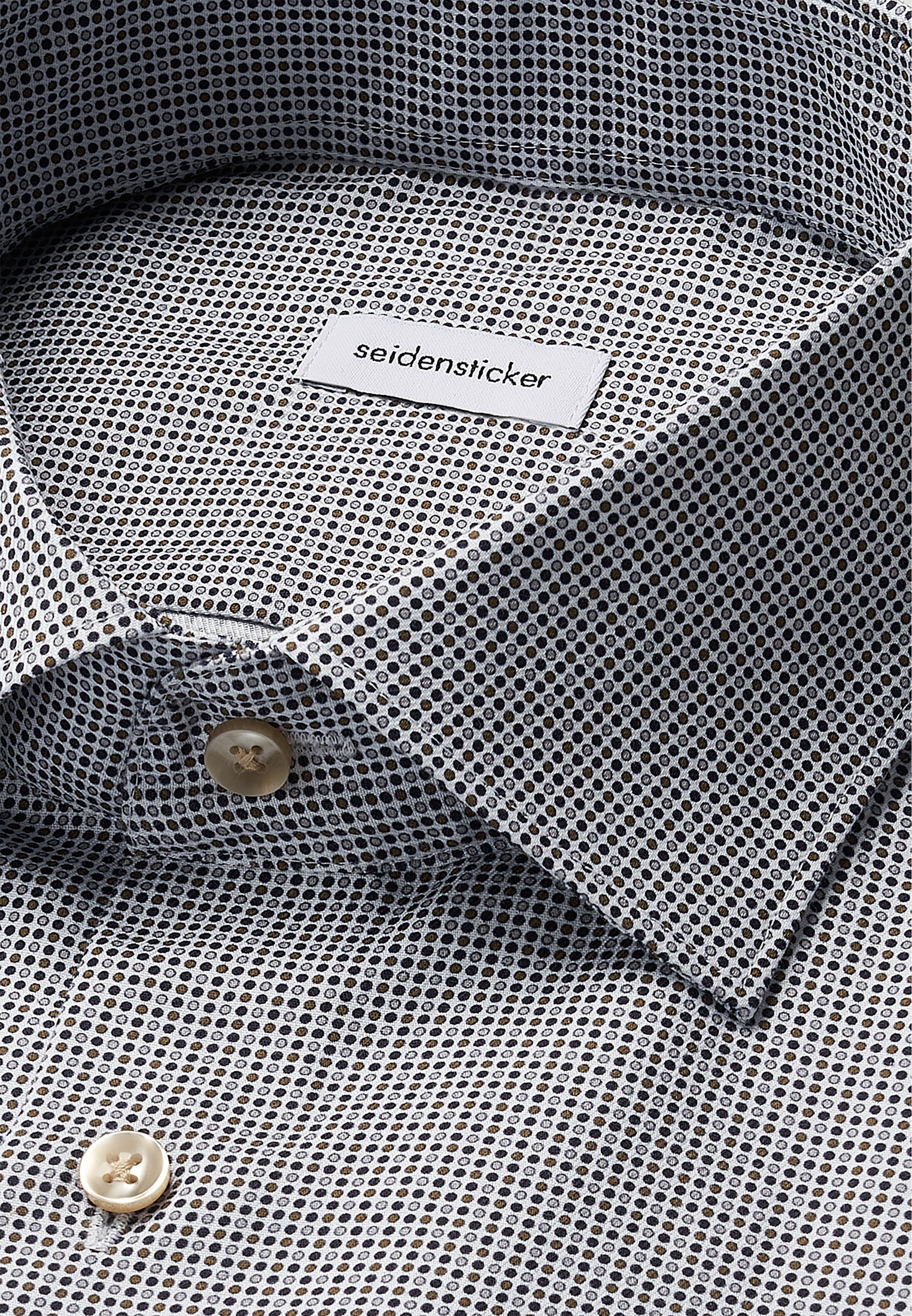 seidensticker Businesshemd »Schwarze Rose«, Shaped 1/1 Kentkragen Druck