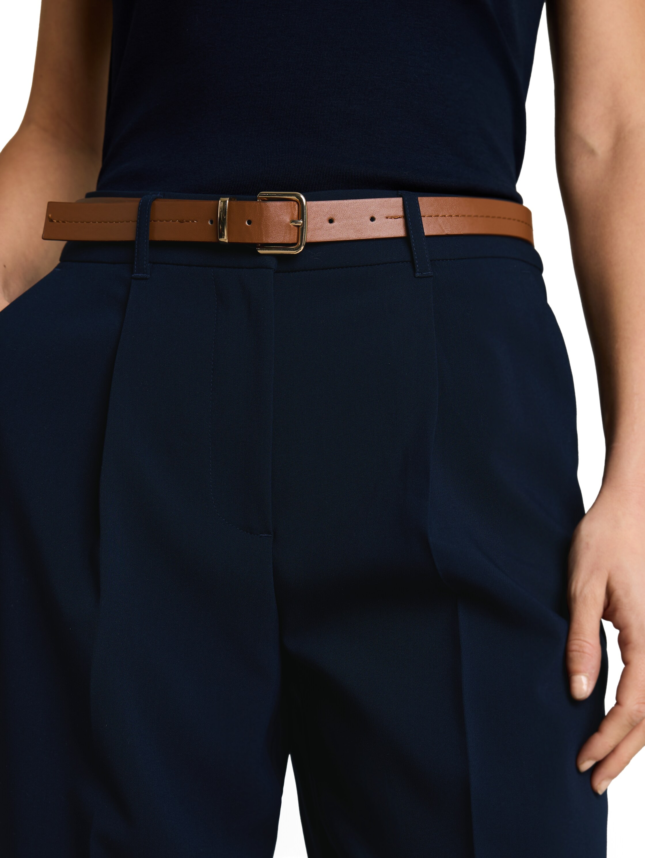 TOM TAILOR Bundfaltenhose »Barrel Leg«  Sommerhose mit Gürtel