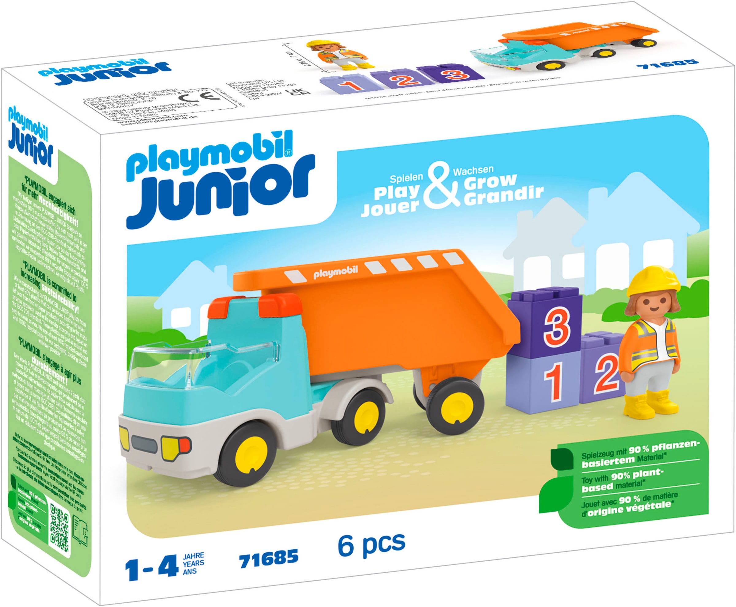 Konstruktions-Spielset »Kipplaster (71685), JUNIOR«, (6 St.), Made in Europe