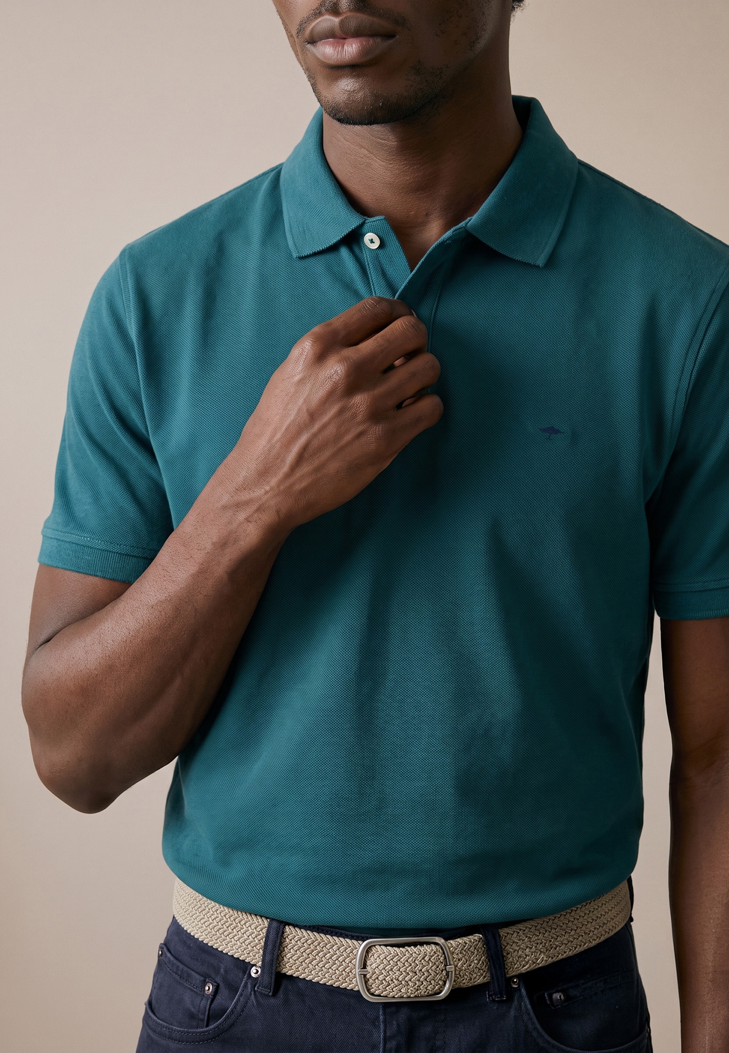 FYNCH-HATTON Poloshirt mit Logo-Stickerei